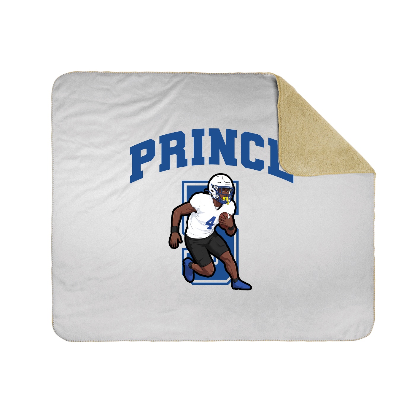 Throw Blanket — Number in White
