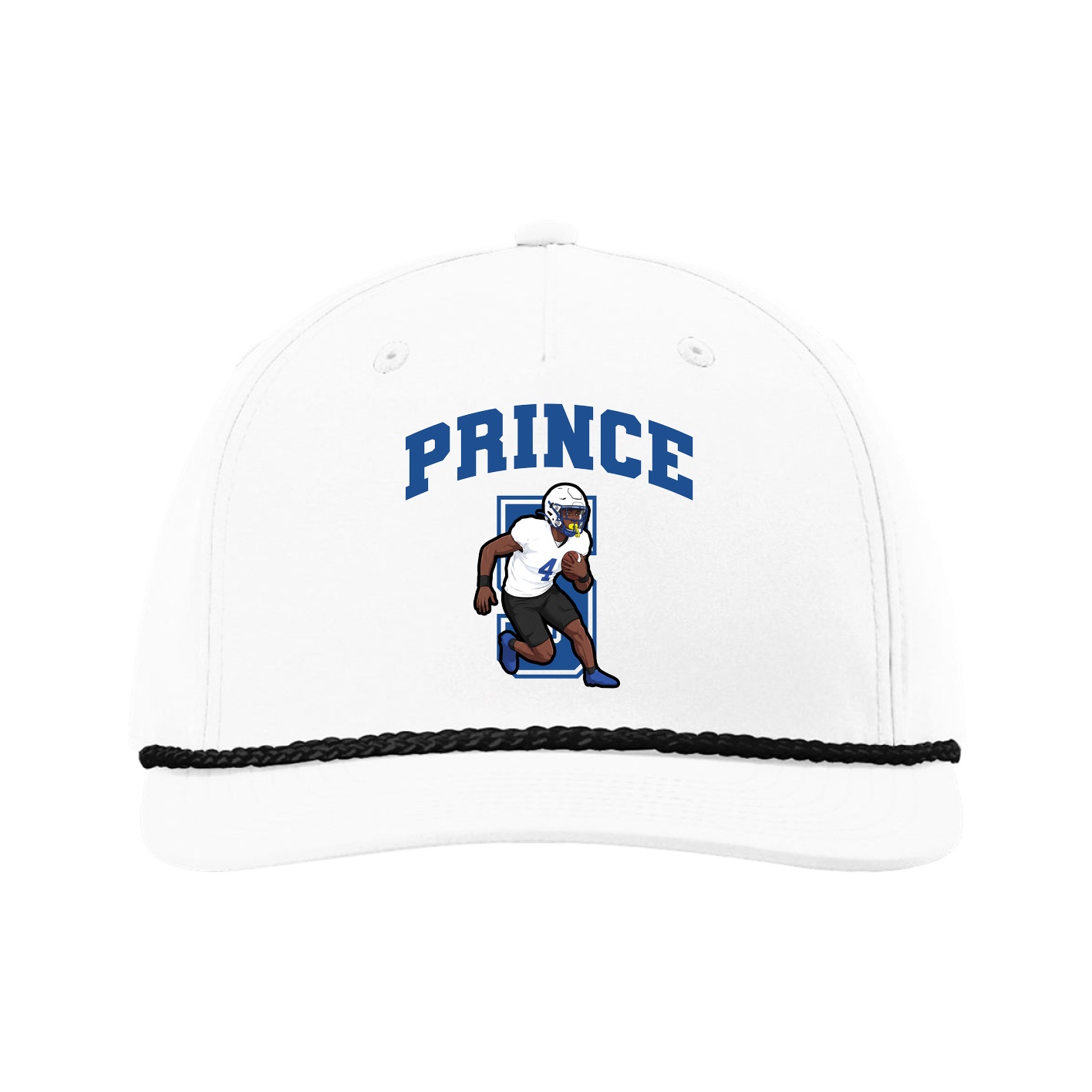 Five-Panel Classic Rope Cap — Number in White