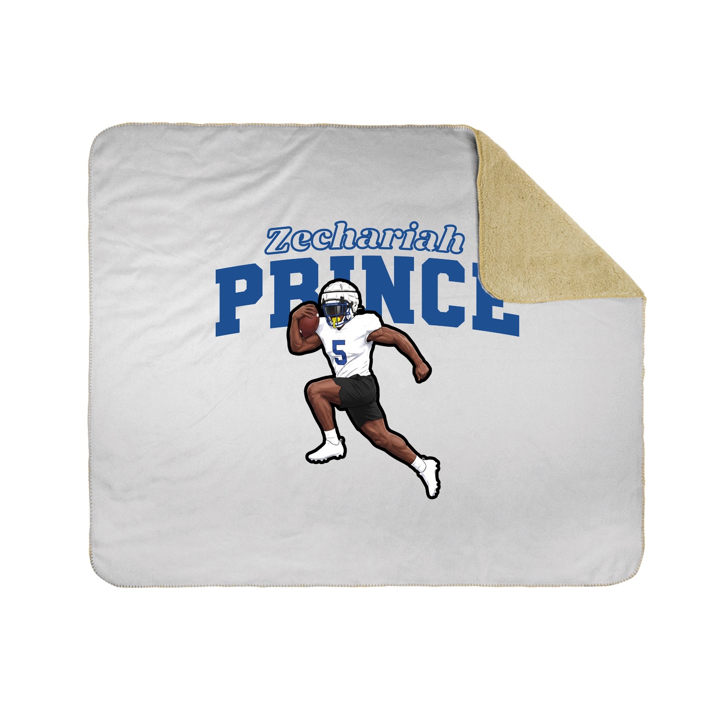 Throw Blanket — Name Arch in White