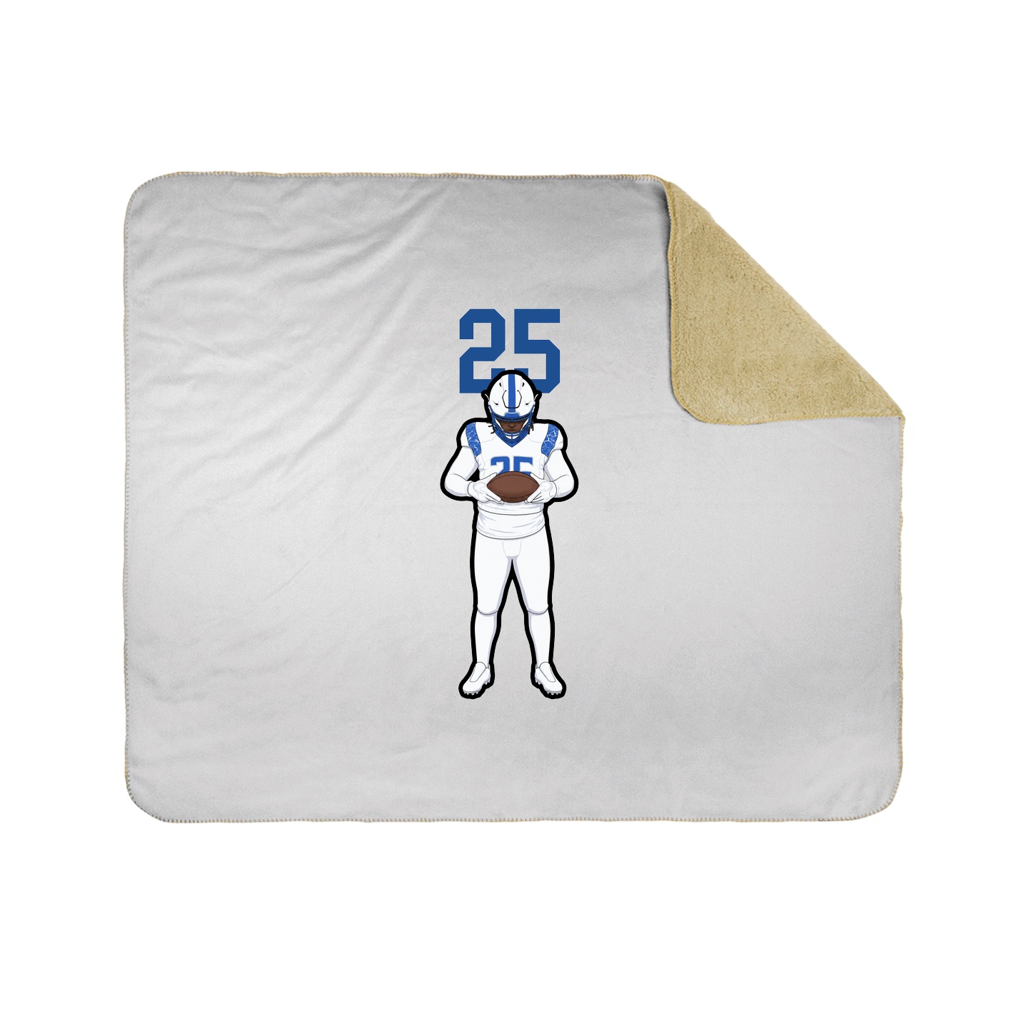 Throw Blanket — Number Top in White