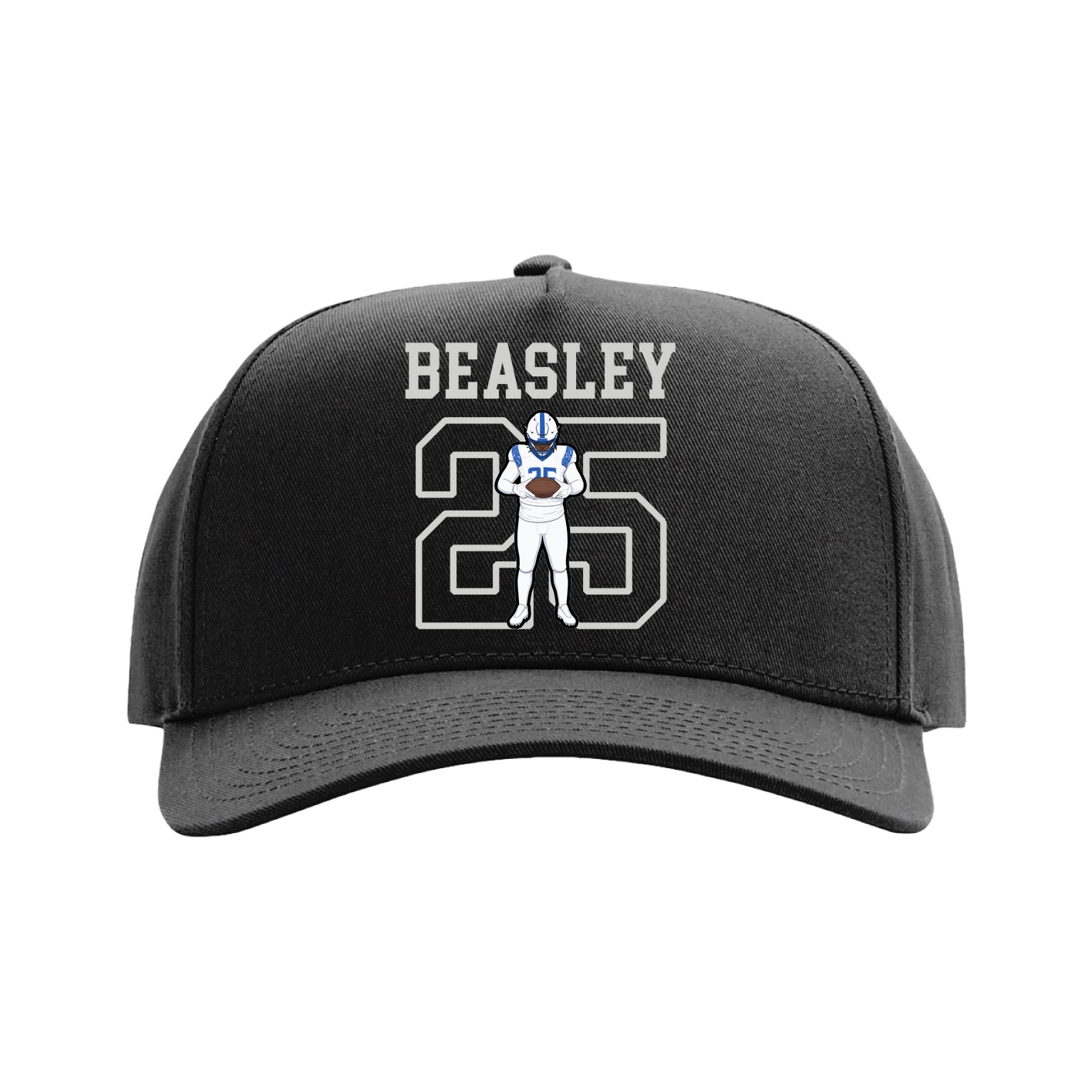 Full Fabric Five-Panel Champ Cap — Shirsey in Black