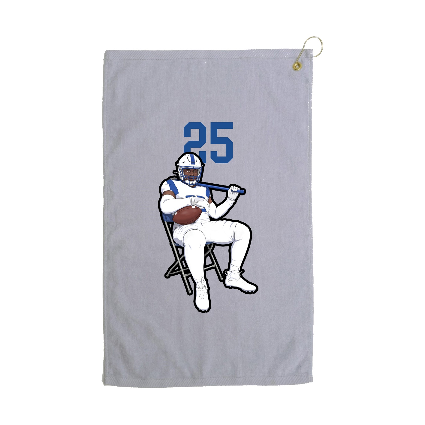 Golf Towel — Number Top in Grey