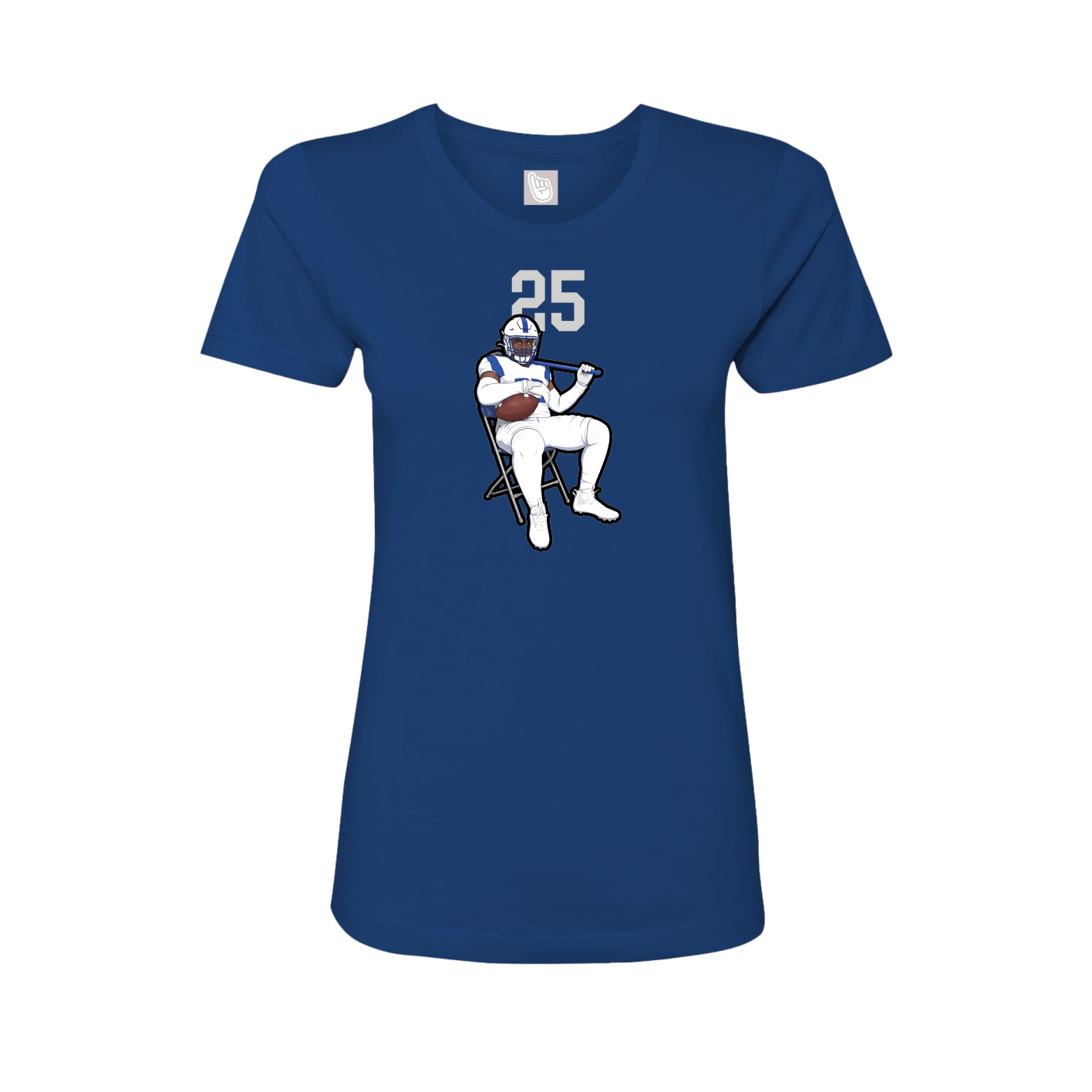 Fitted Women's Tee — Number Top in Royal
