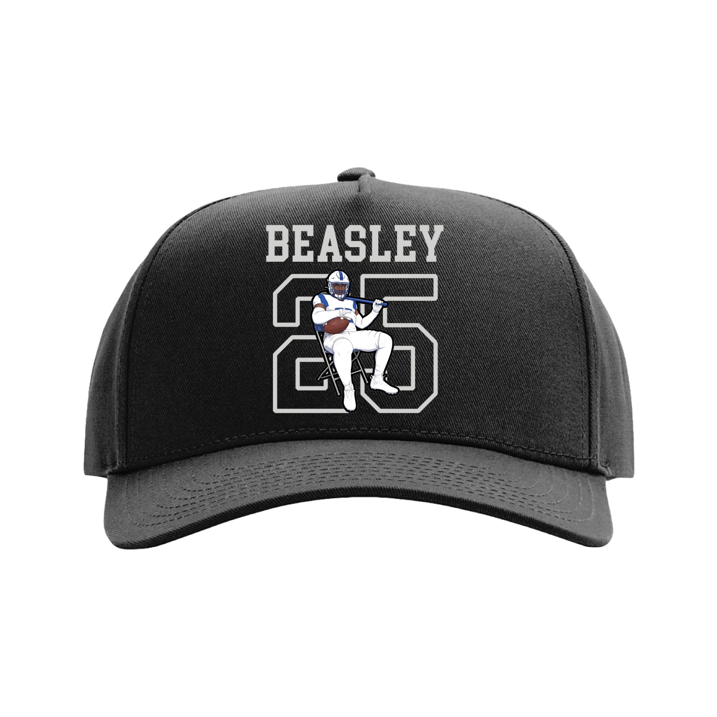 Full Fabric Five-Panel Champ Cap — Shirsey in Black