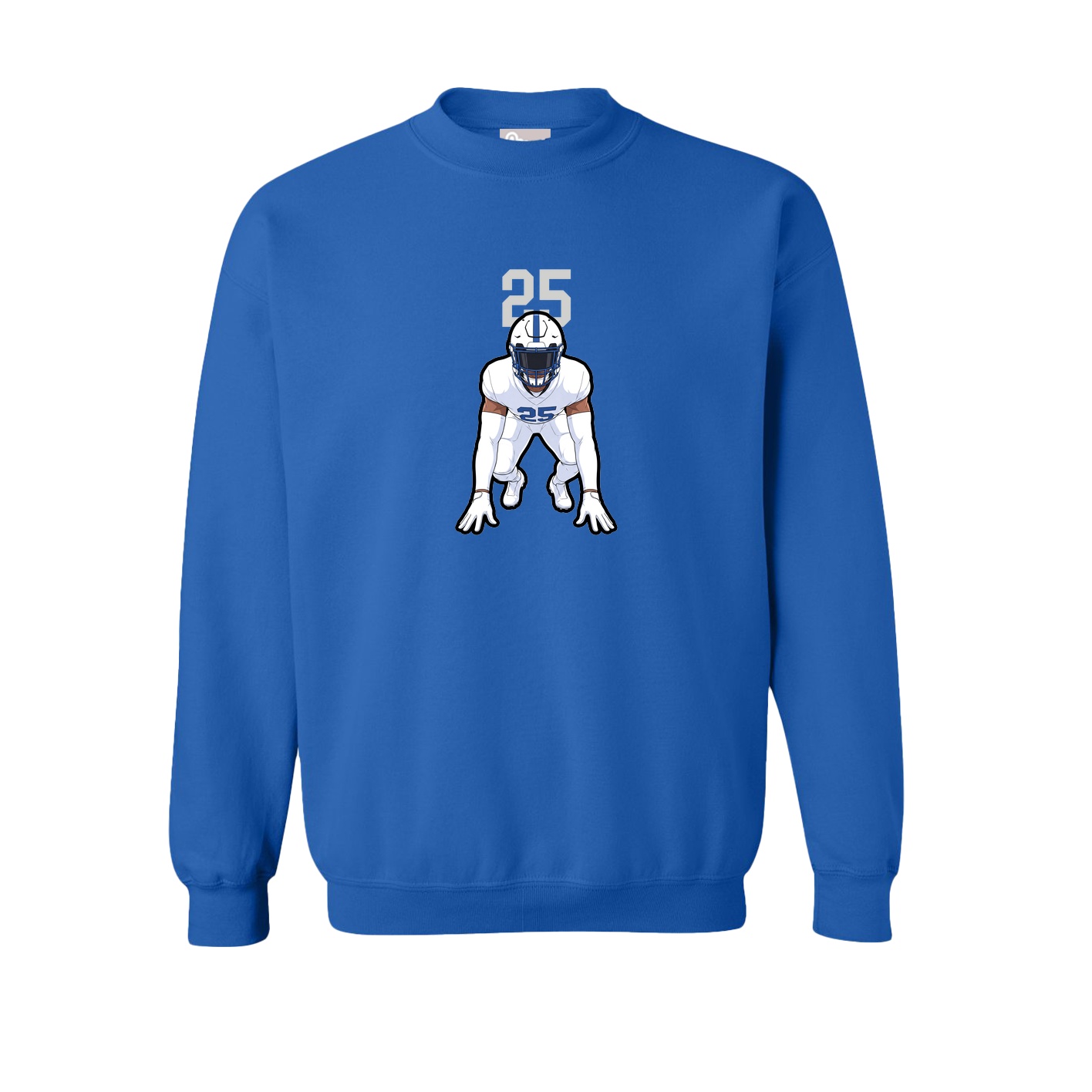 Fleece Crew — Number Top in Royal