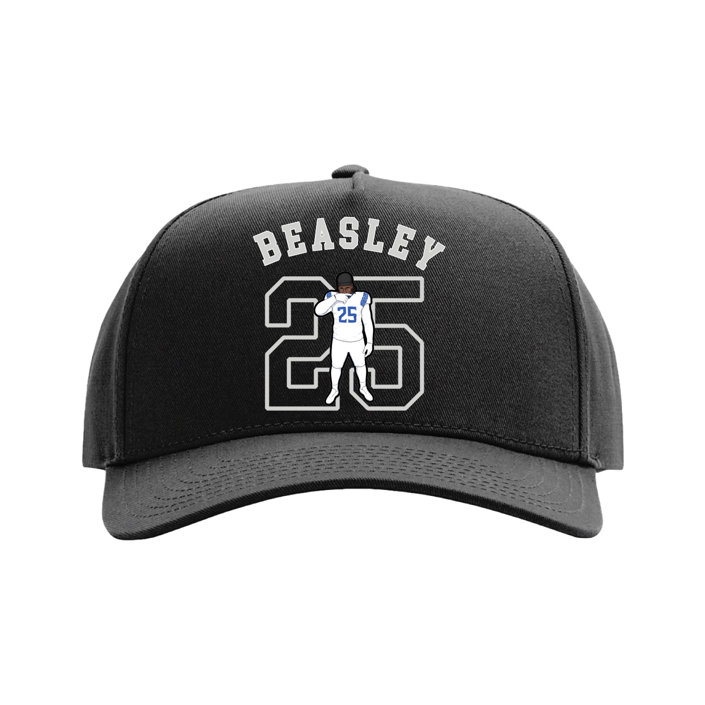 Full Fabric Five-Panel Champ Cap — Shirsey Arch in Black
