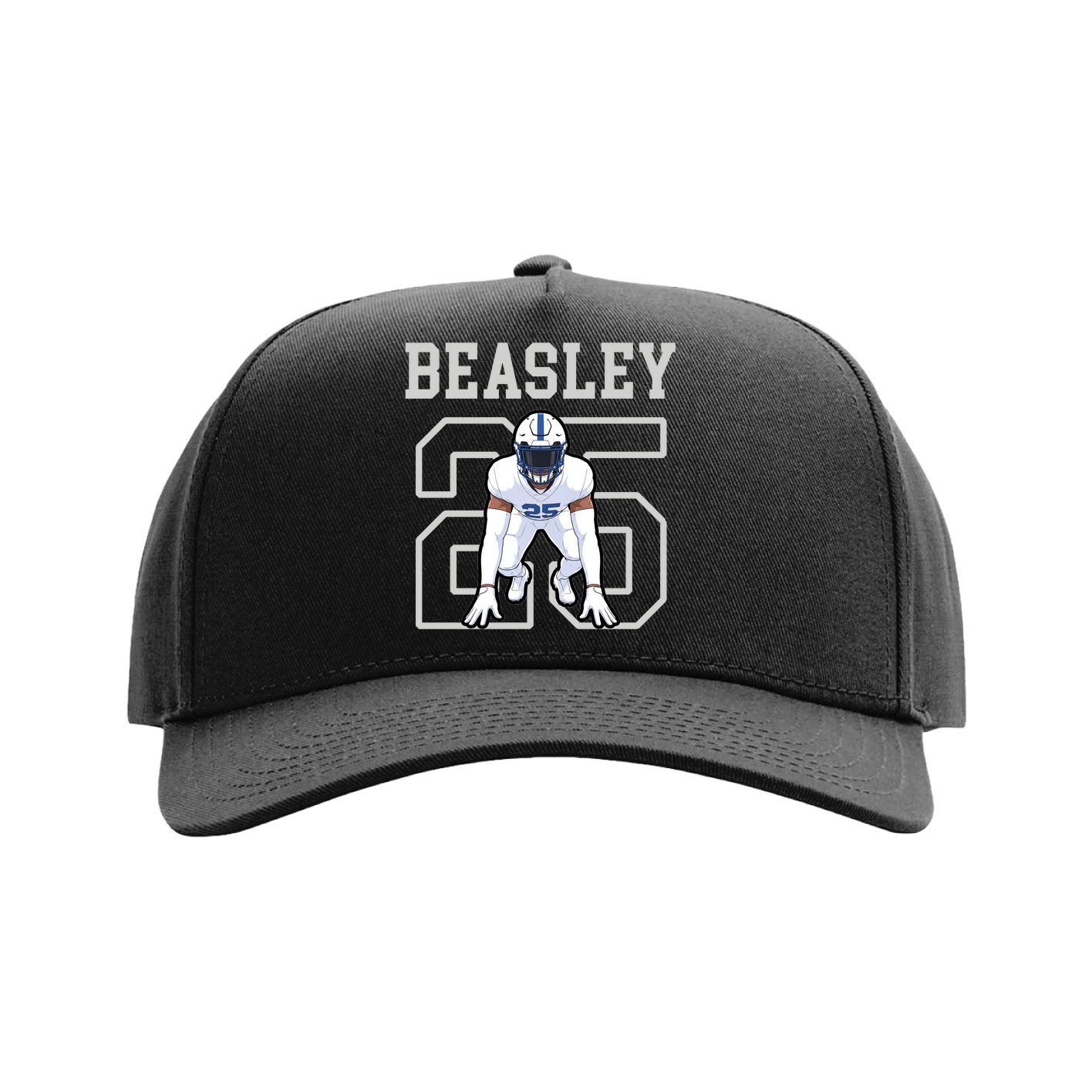 Full Fabric Five-Panel Champ Cap — Shirsey in Black