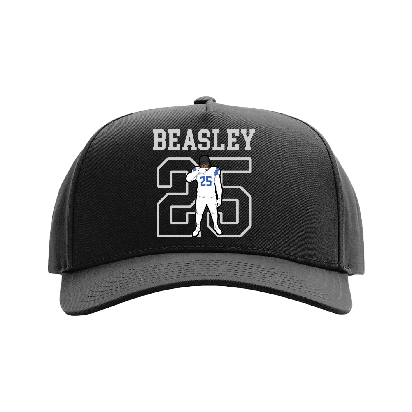 Full Fabric Five-Panel Champ Cap — Shirsey in Black