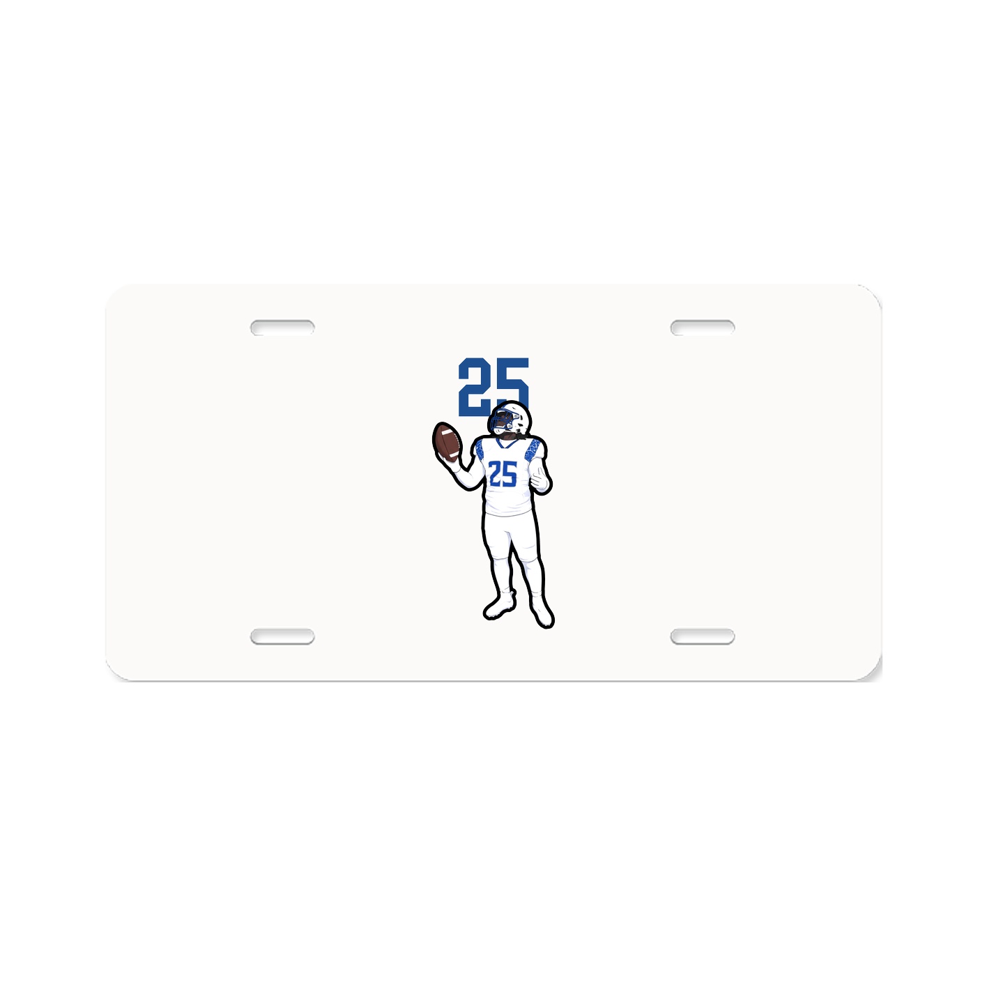 License Plate — Number Top in Classic