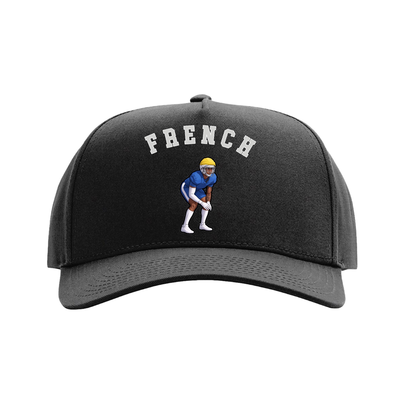 Full Fabric Five-Panel Champ Cap — Shirsey Arch in Black