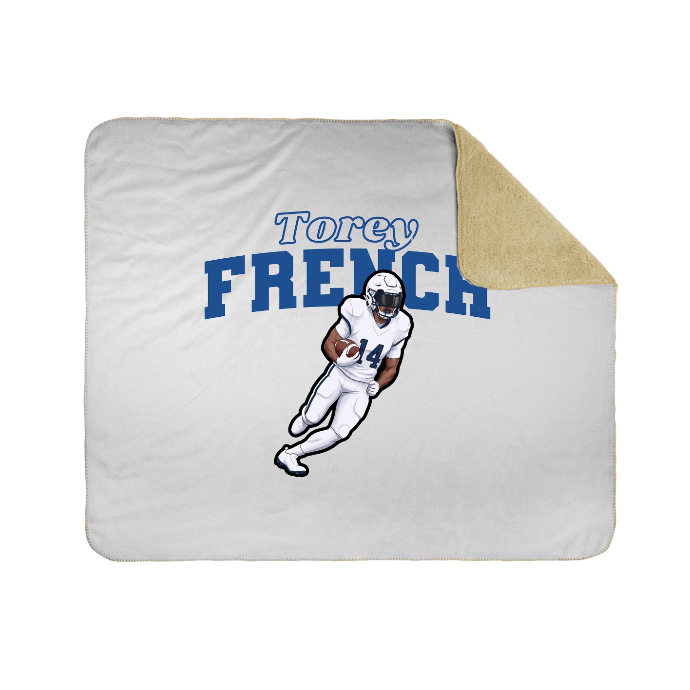 Throw Blanket — Name Arch in White