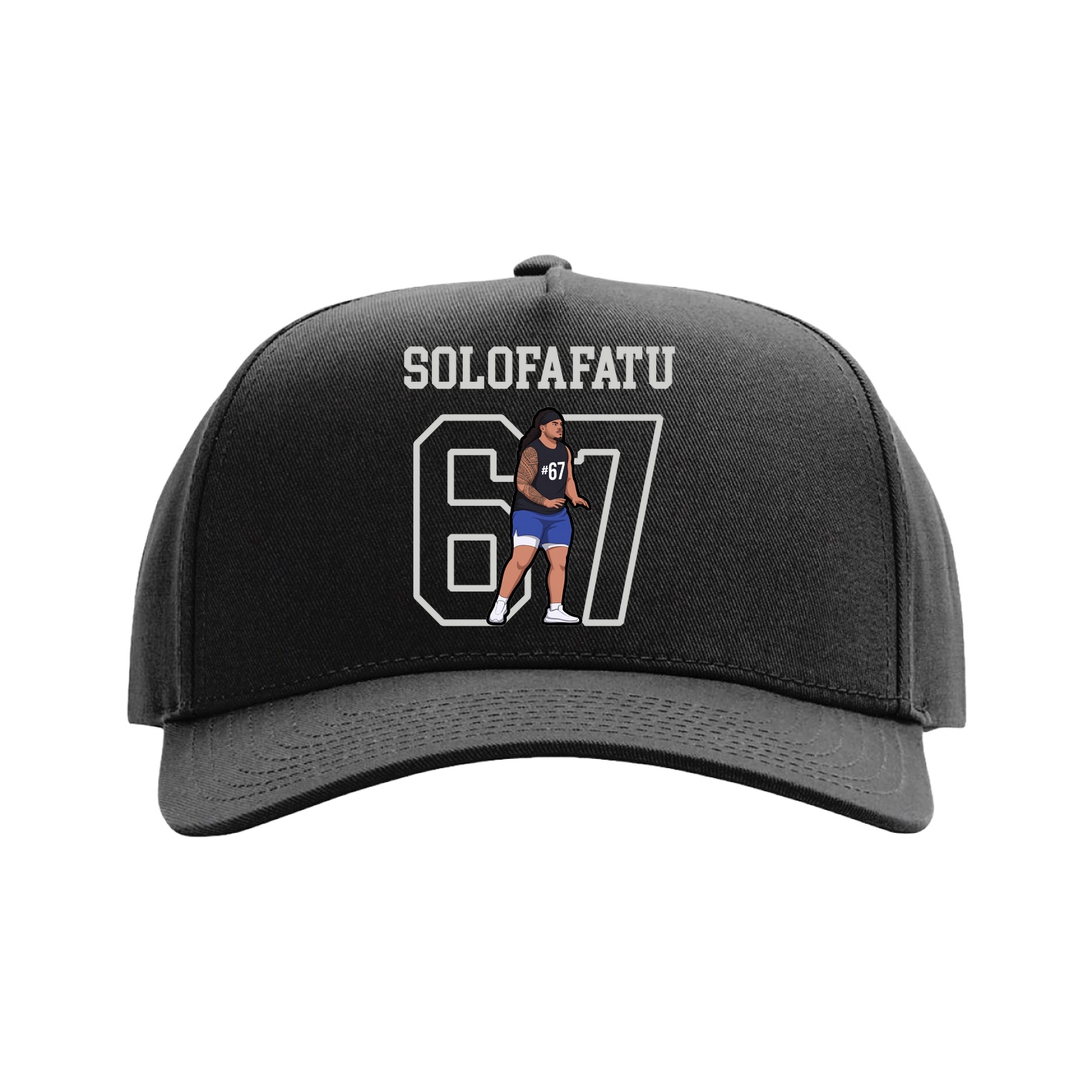 Full Fabric Five-Panel Champ Cap — Shirsey in Black