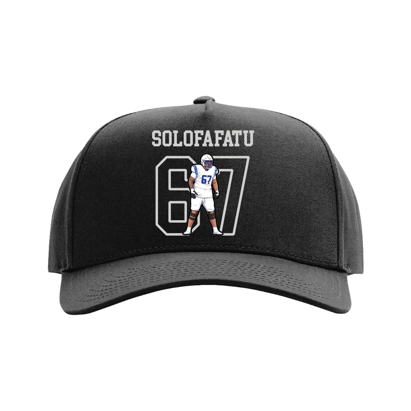 Full Fabric Five-Panel Champ Cap — Shirsey in Black