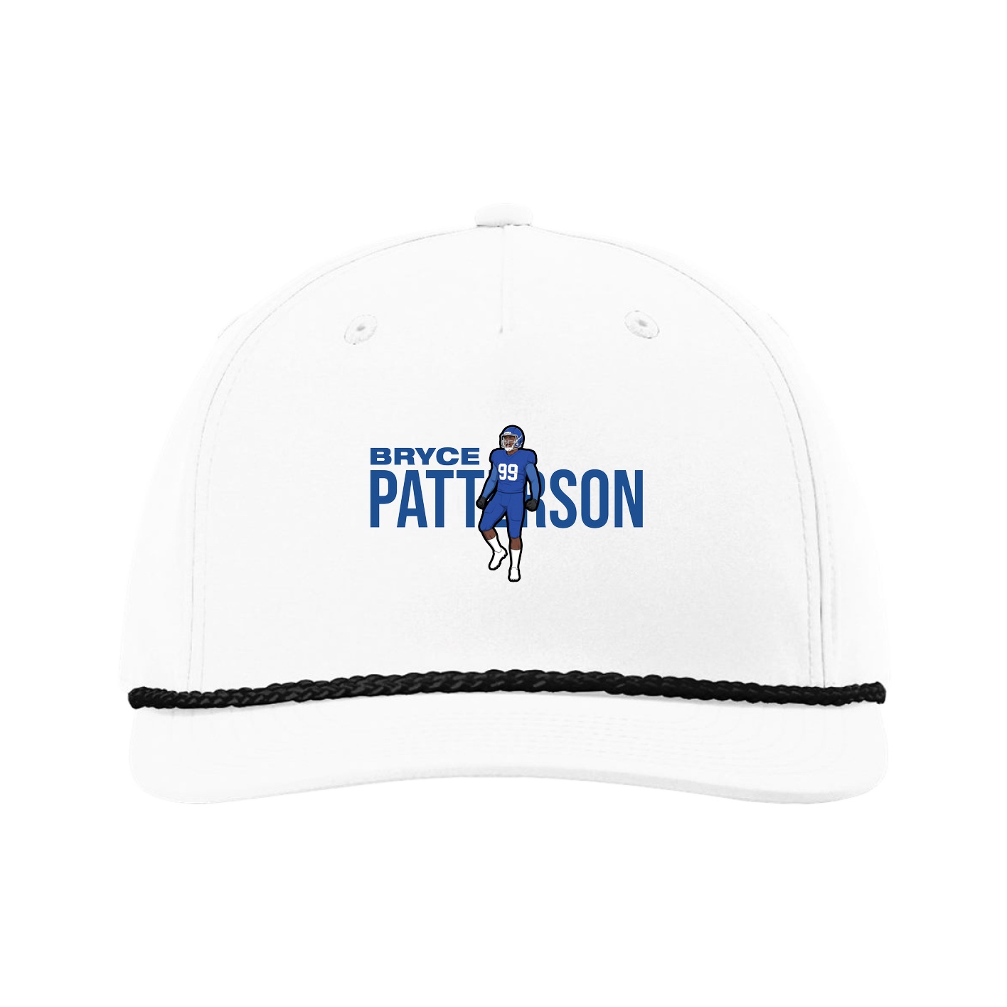 Five-Panel Classic Rope Cap — Player Name in White