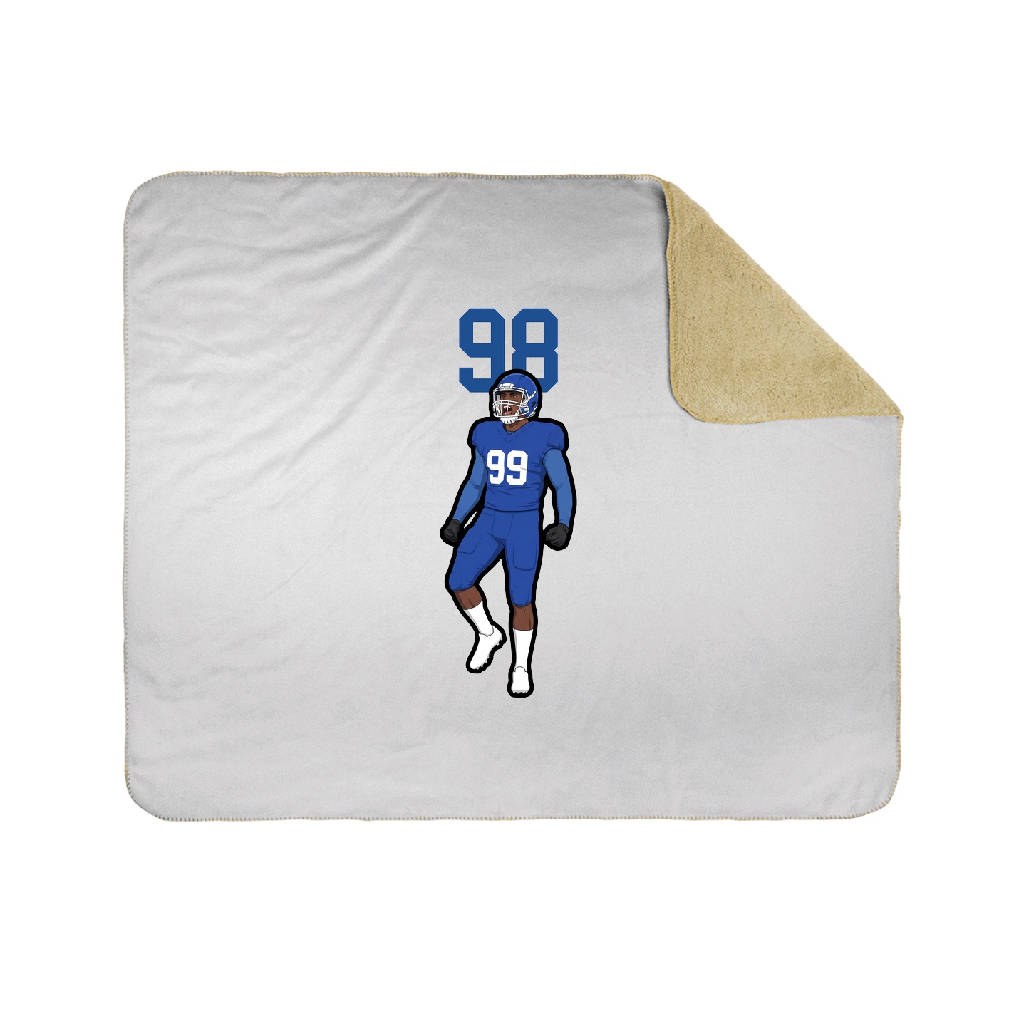 Throw Blanket — Number Top in White