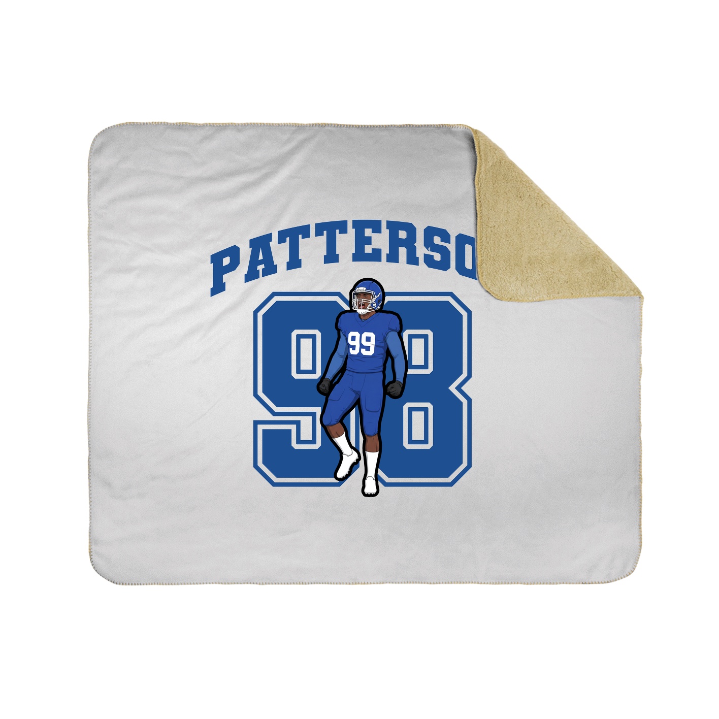 Throw Blanket — Number in White