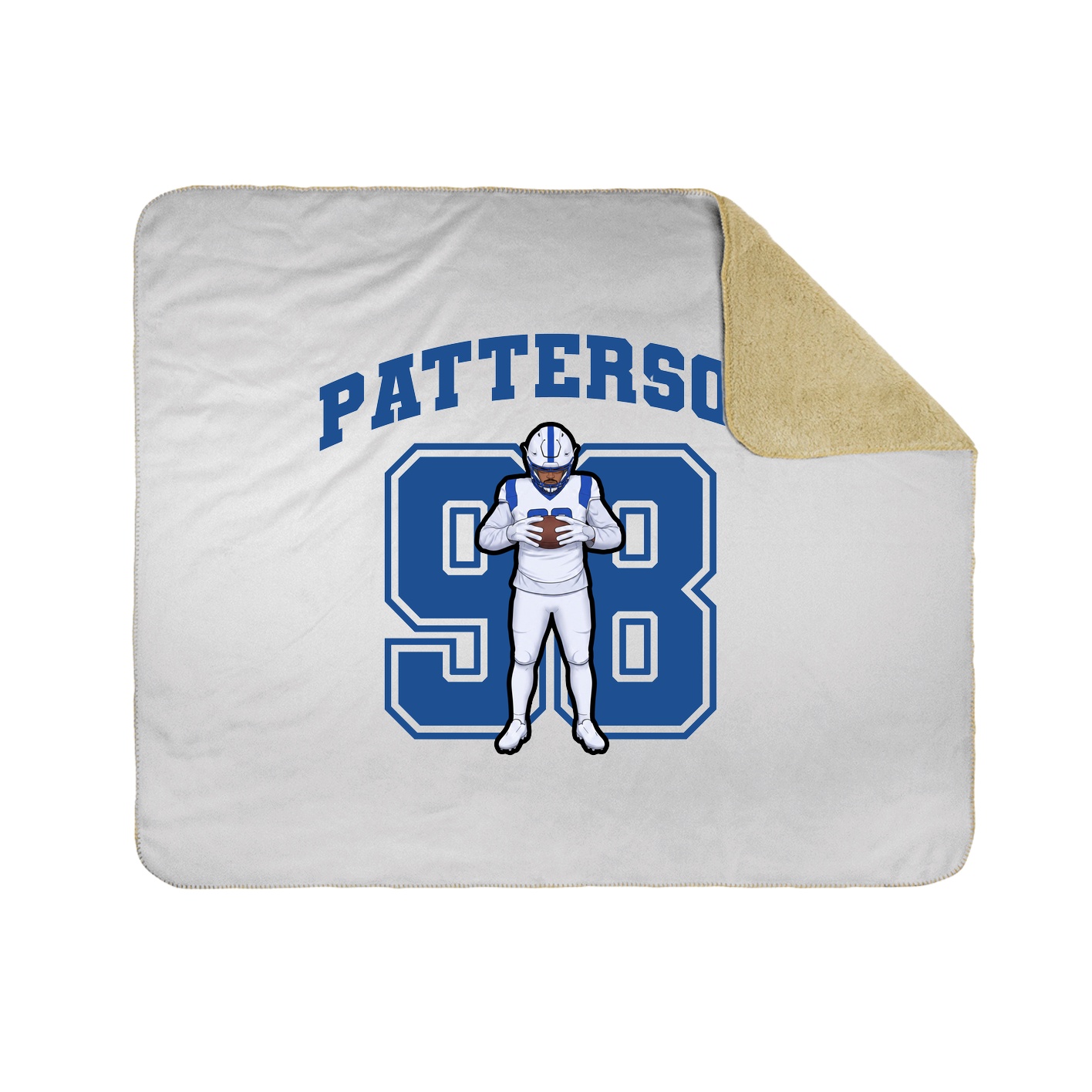 Throw Blanket — Number in White