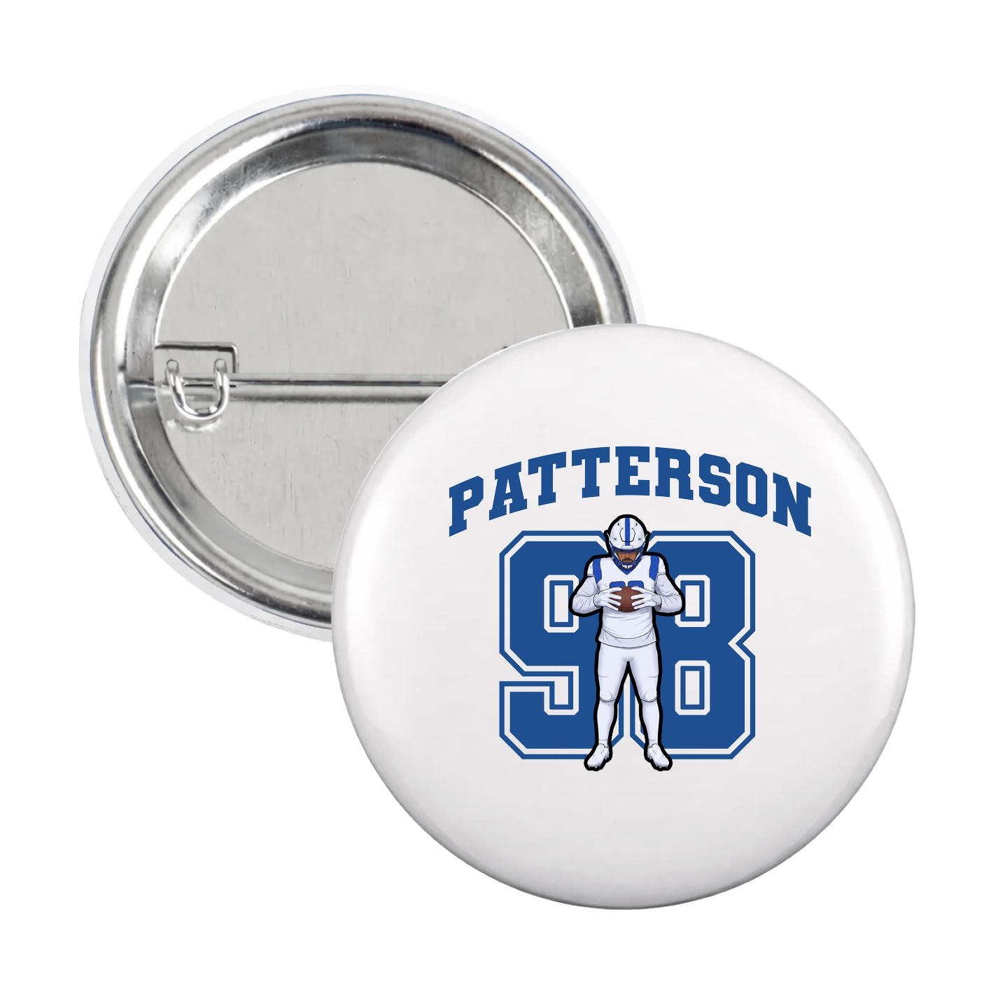 Game Day Button — Number in White