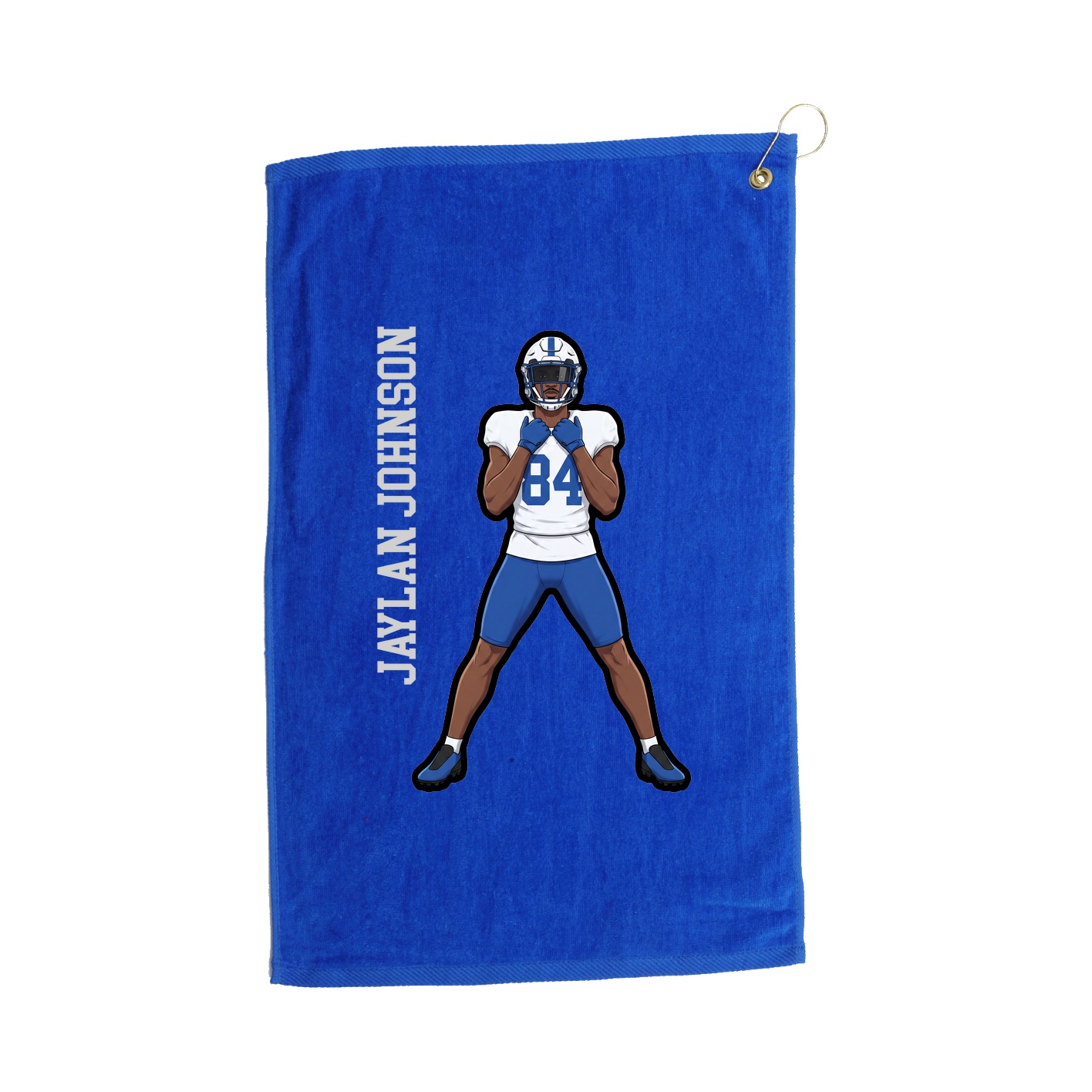 Golf Towel — Name Vertical in Royal