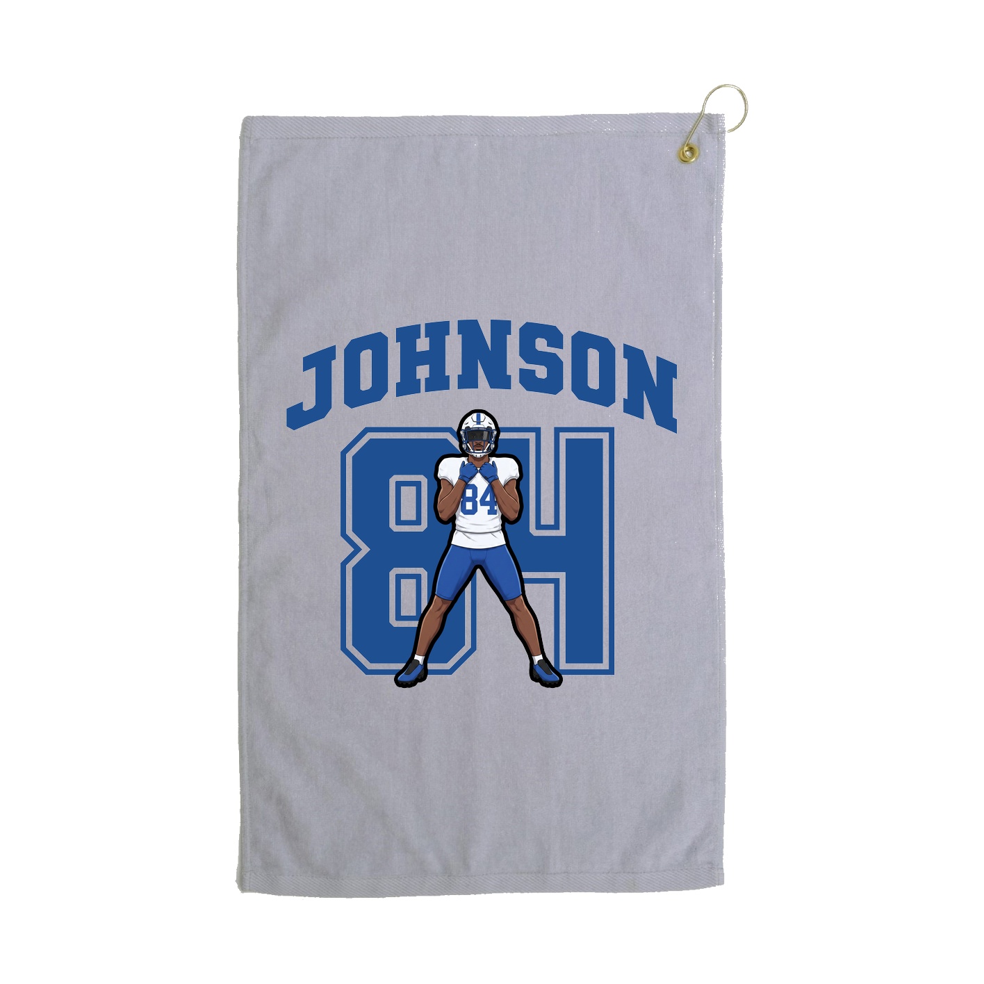 Golf Towel — Number in Grey