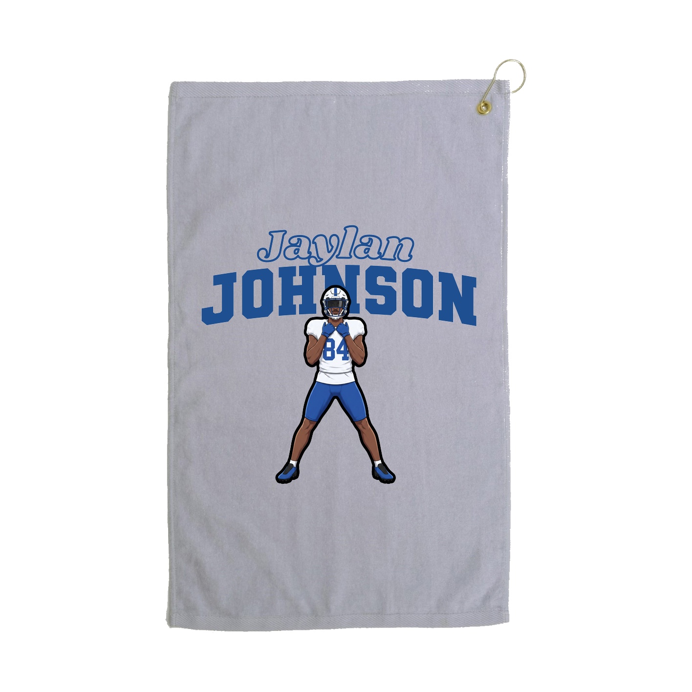 Golf Towel — Name Arch in Grey