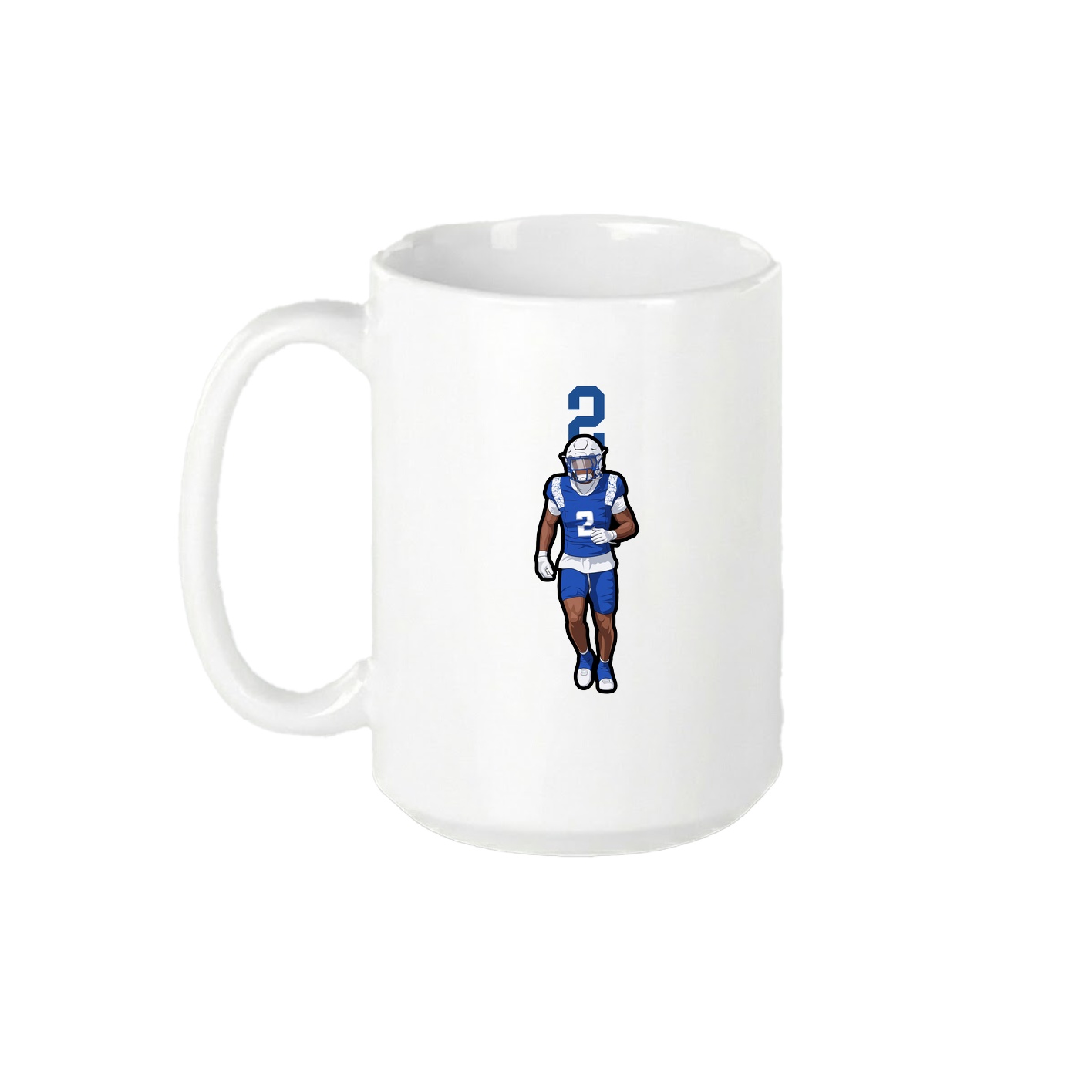 15oz Coffee Mug — Number Top in White