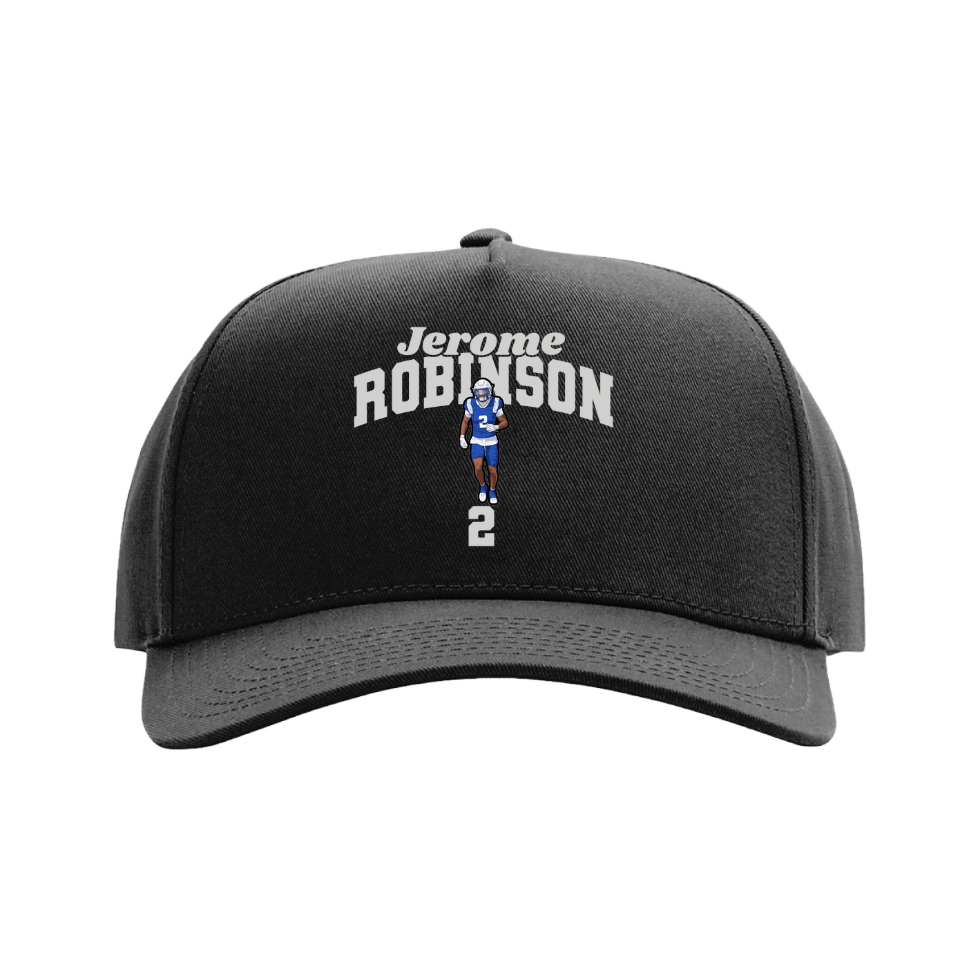 Full Fabric Five-Panel Champ Cap — Signature Arch in Black