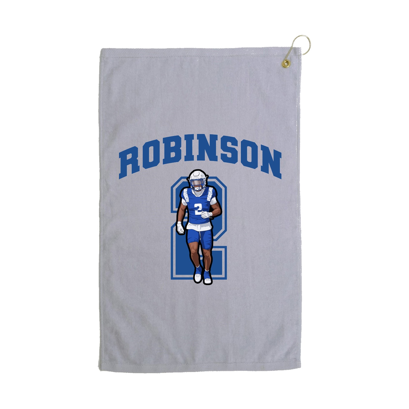 Golf Towel — Number in Grey
