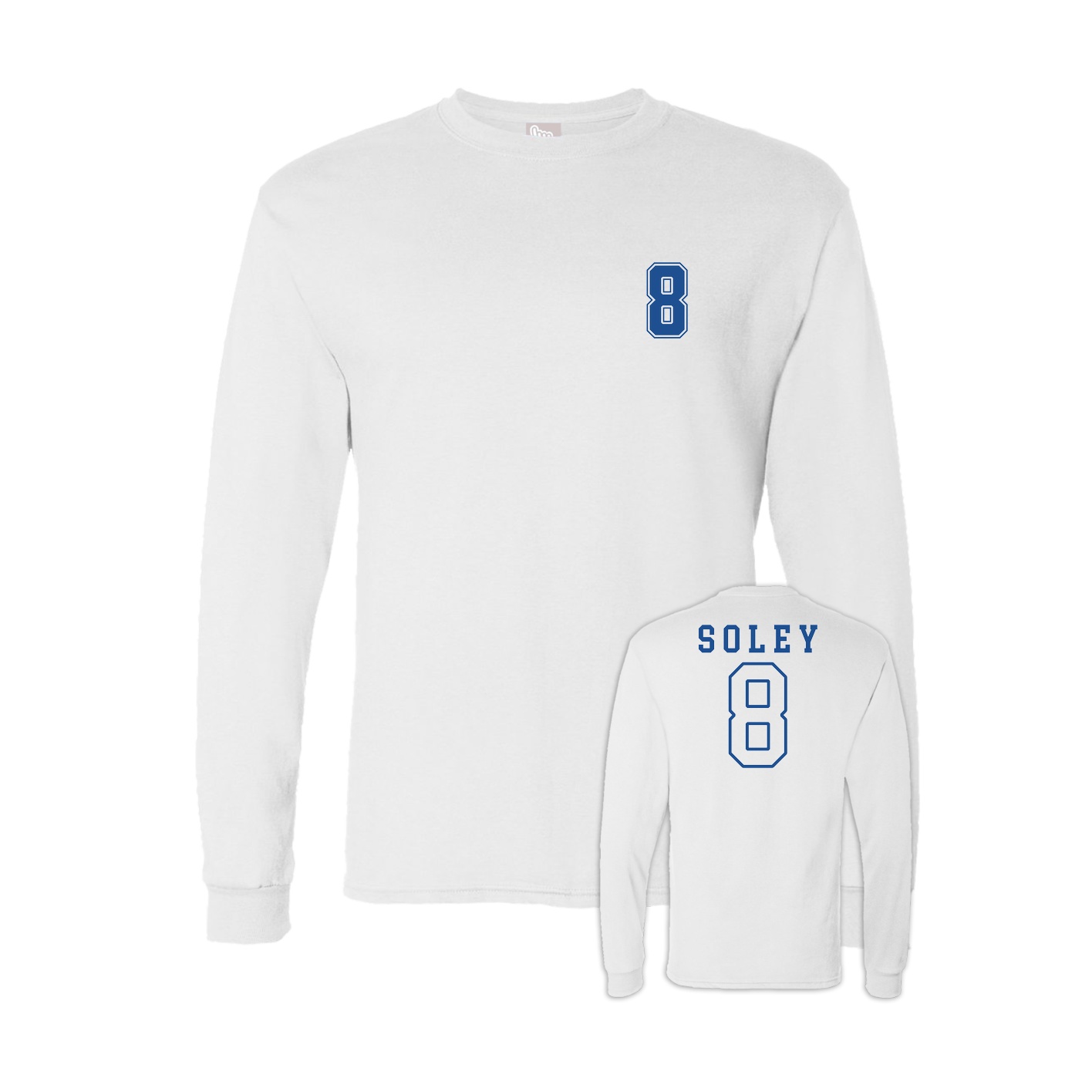 Long Sleeve Tee — Chest Back in White