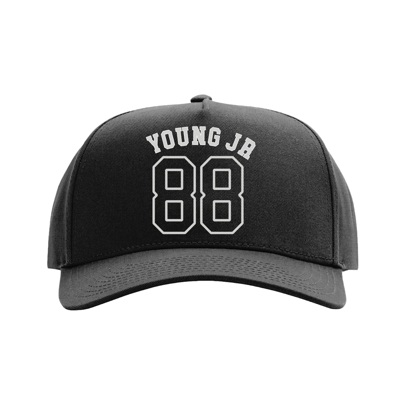 Full Fabric Five-Panel Champ Cap — Shirsey Arch in Black