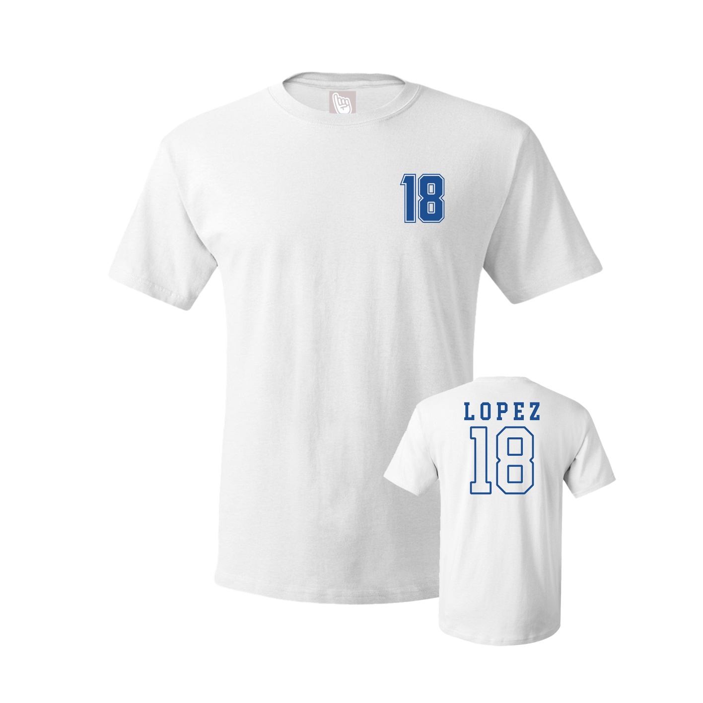Youth Tee — Chest Back in White