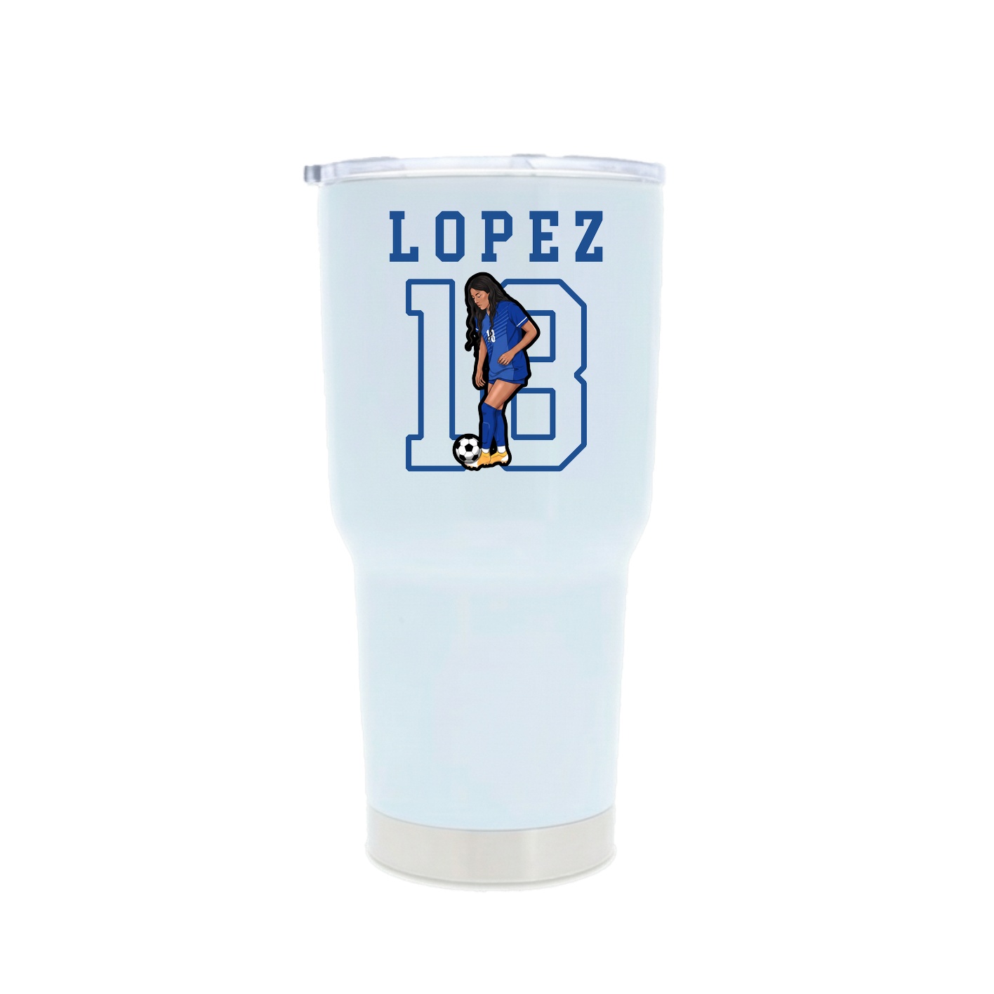 30oz Stainless Steel Tumbler — Shirsey in White