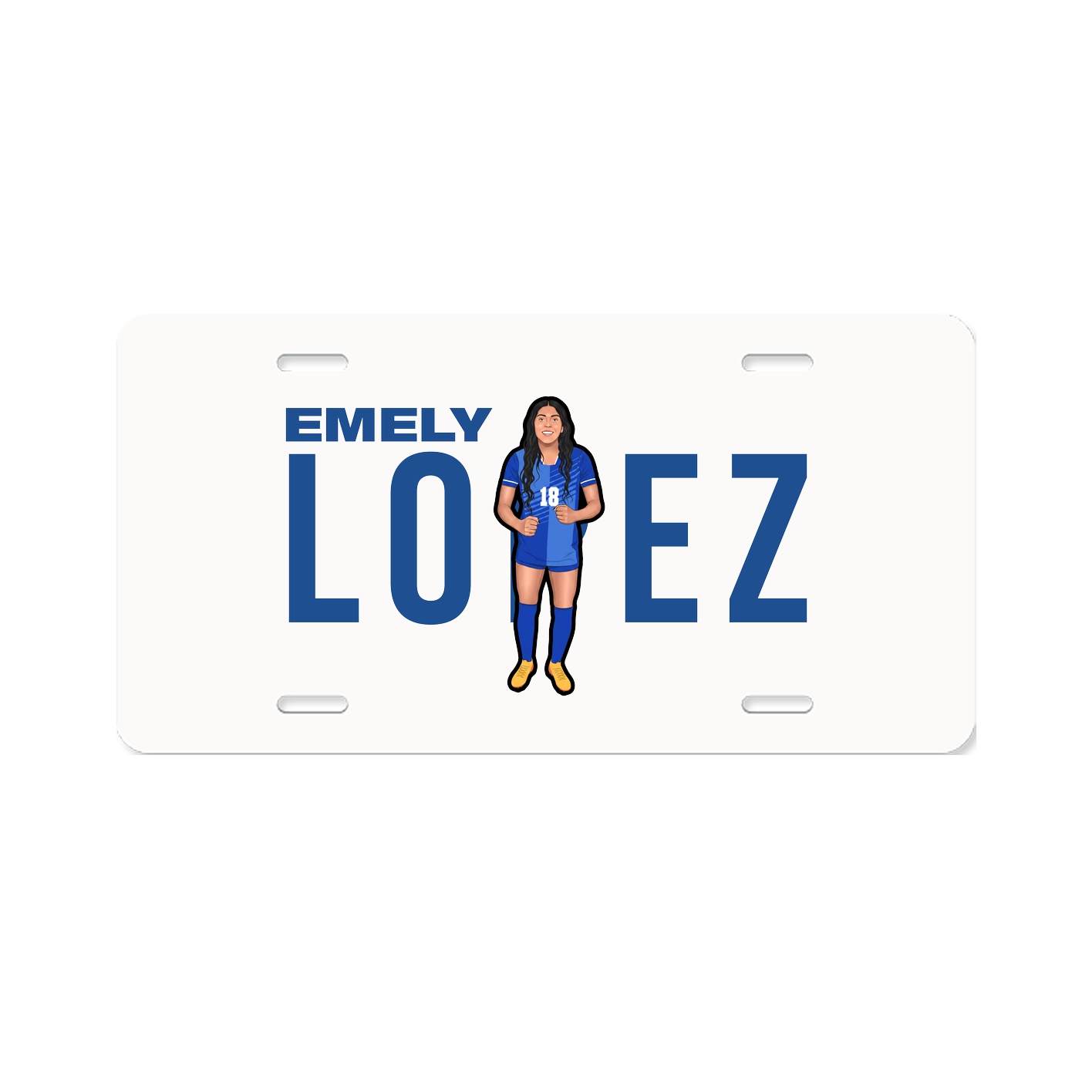License Plate — Player Name in Classic