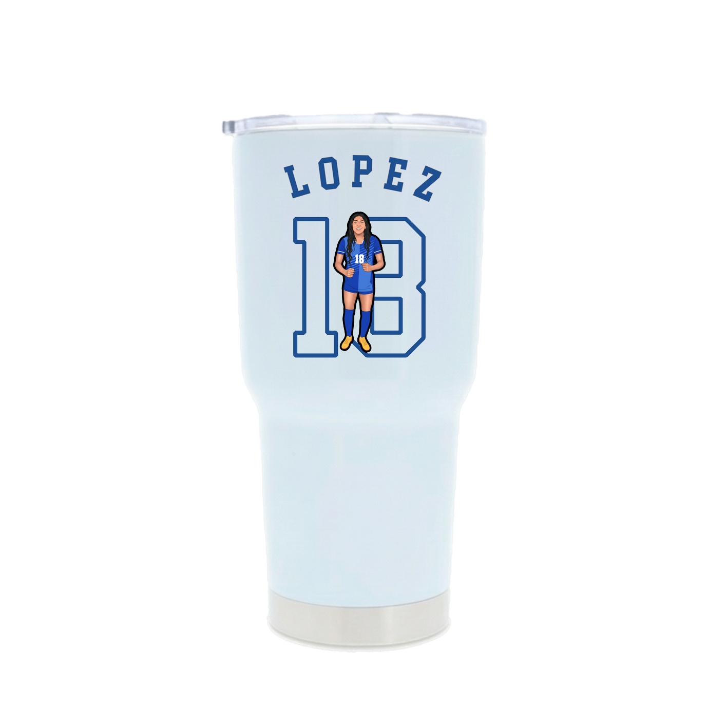 30oz Stainless Steel Tumbler — Shirsey Arch in White