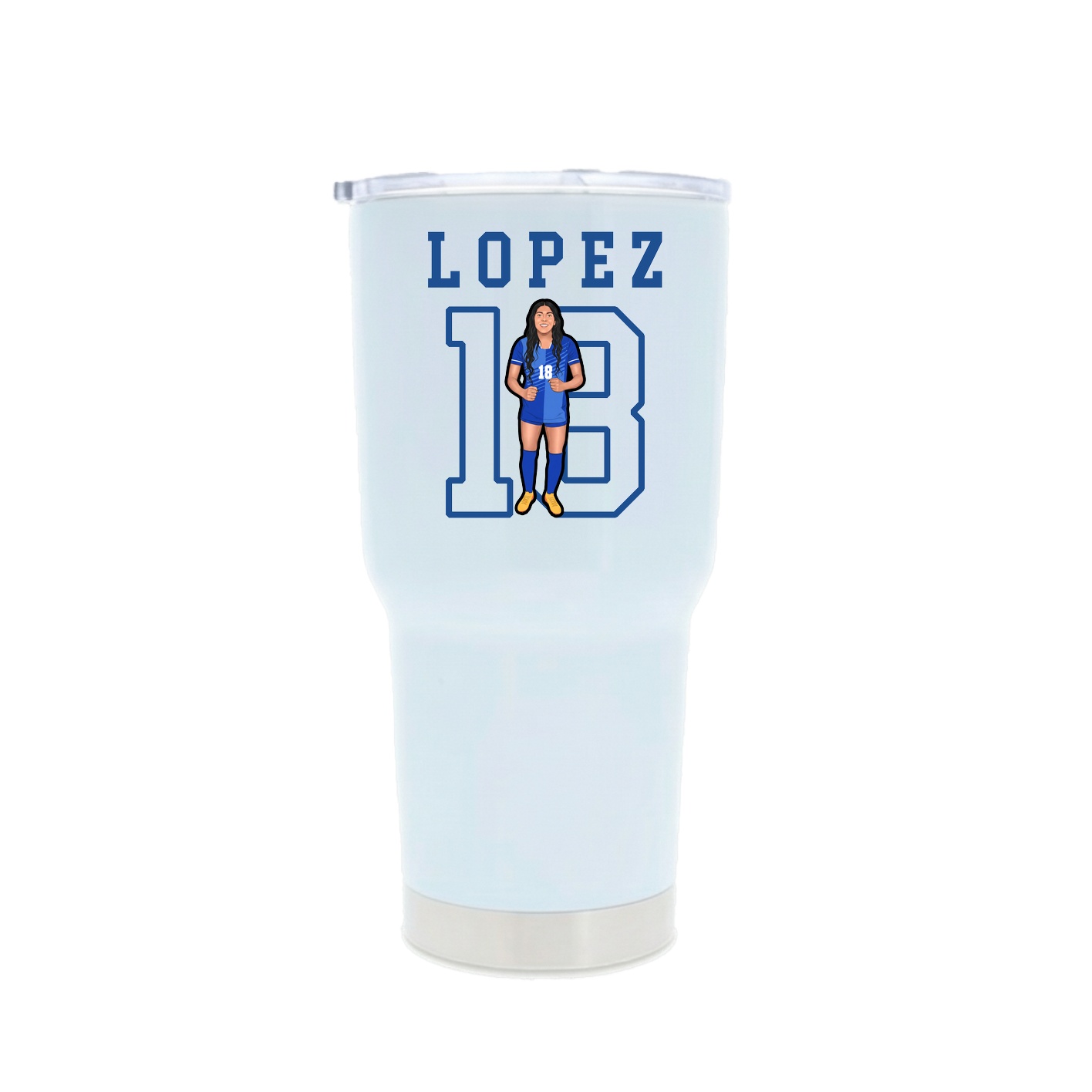 30oz Stainless Steel Tumbler — Shirsey in White