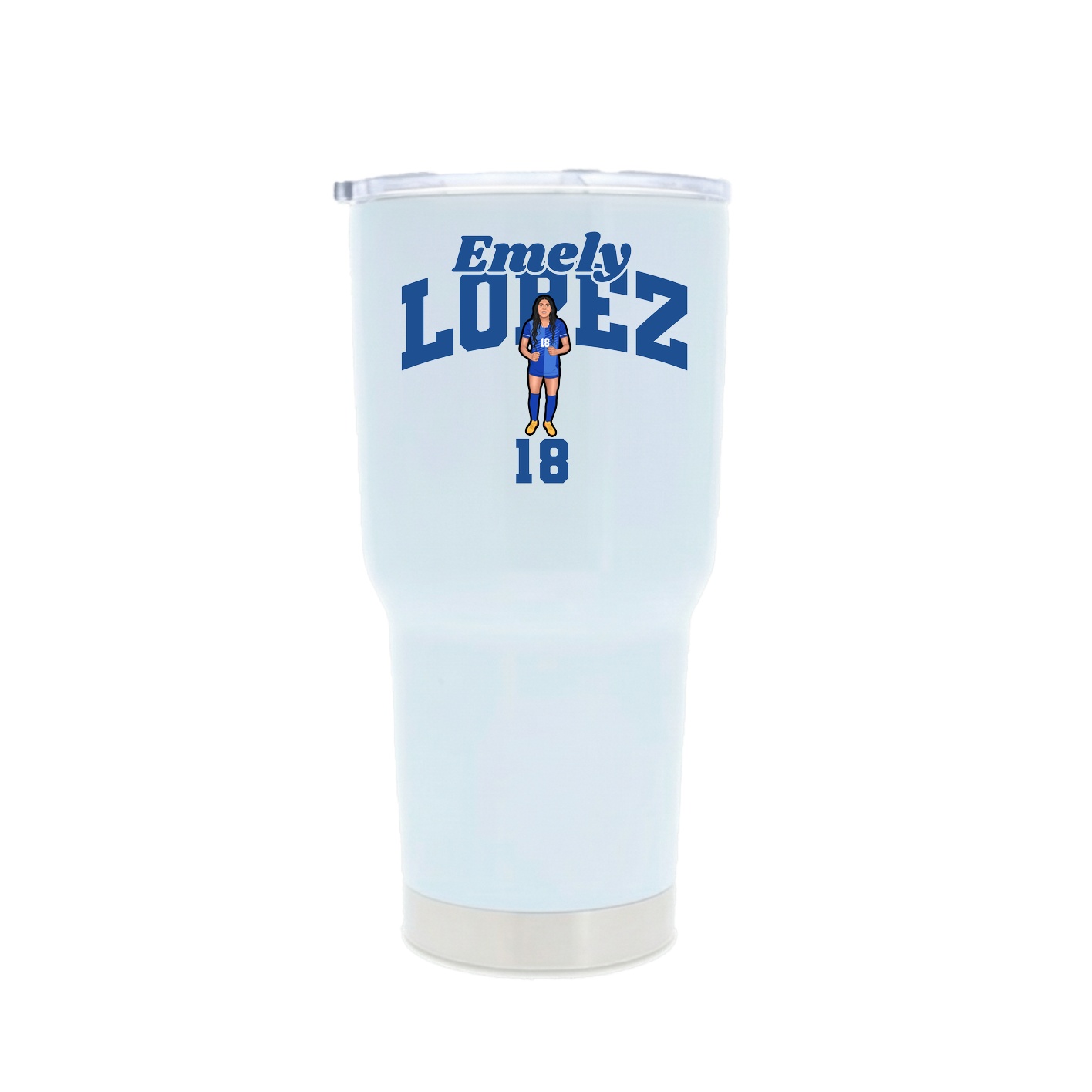 30oz Stainless Steel Tumbler — Signature Arch in White