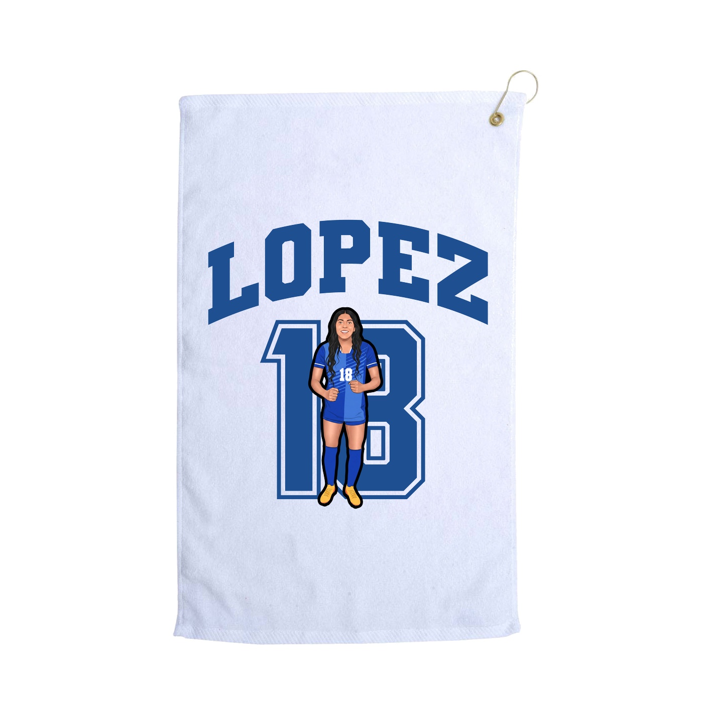 Golf Towel — Number in White