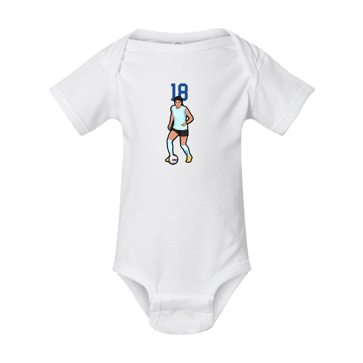 Baby Onesie — Number Top in White