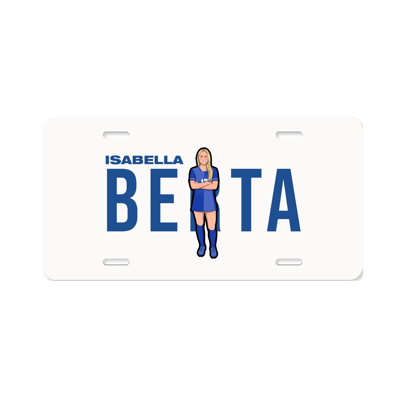 License Plate — Player Name in Classic