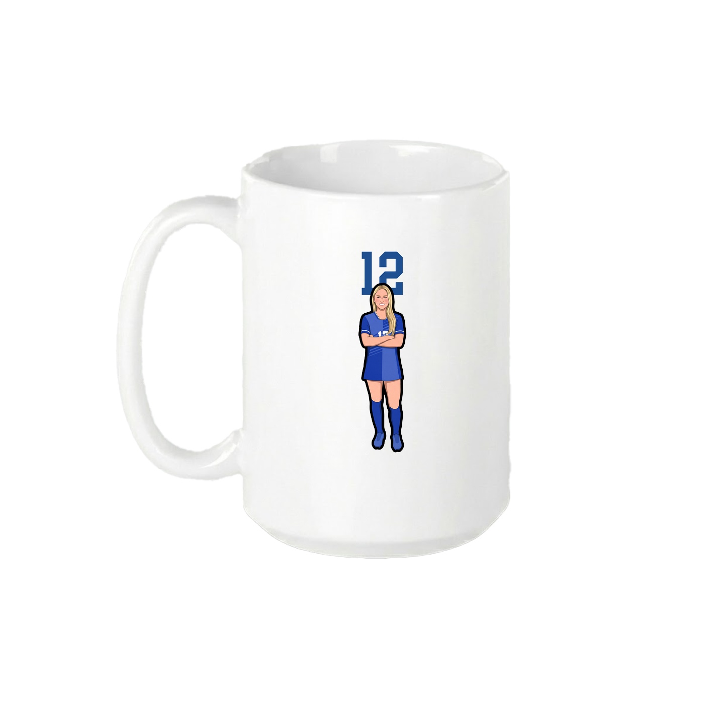 15oz Coffee Mug — Number Top in White