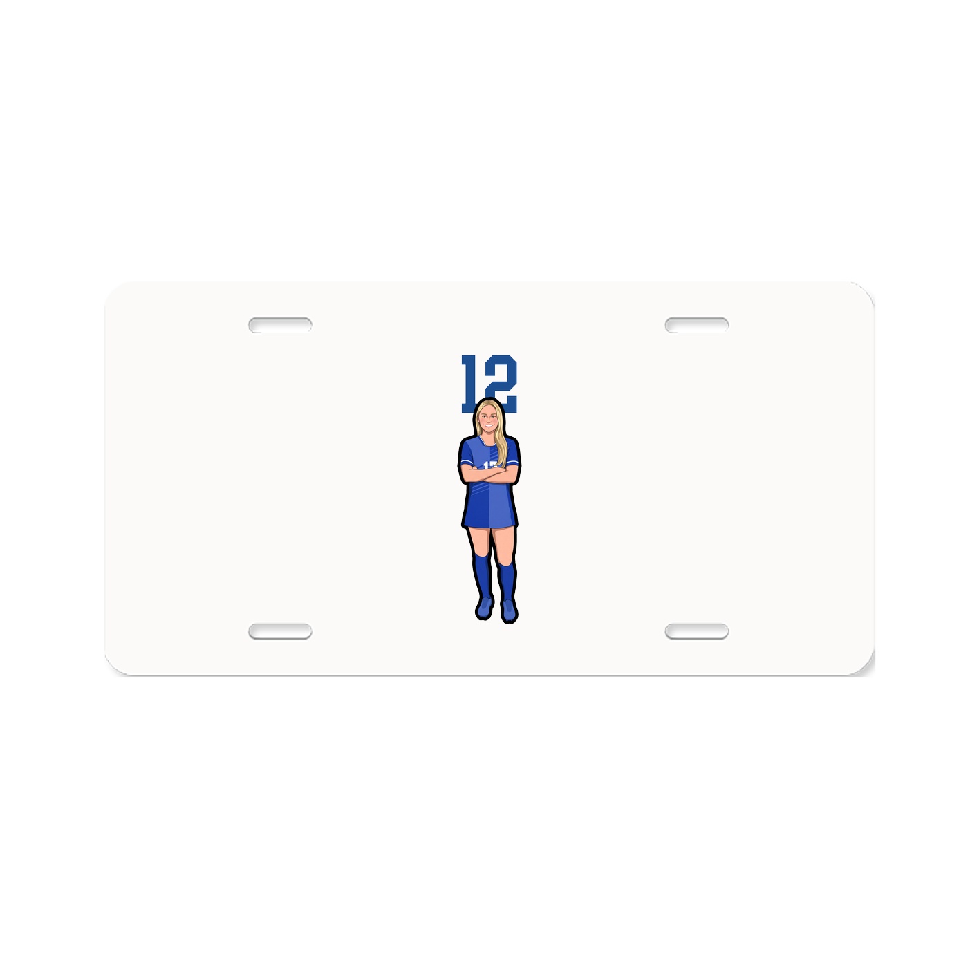 License Plate — Number Top in Classic