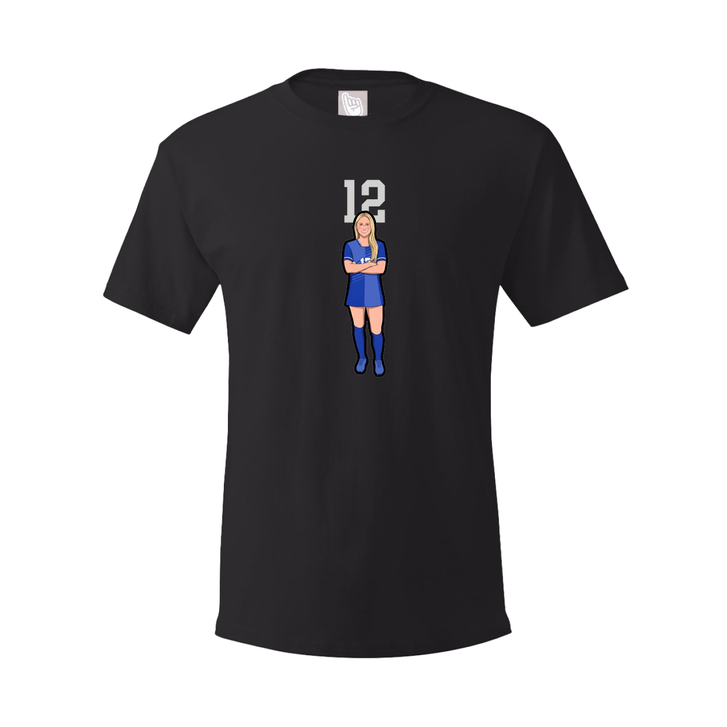 Youth Tee — Number Top in Black