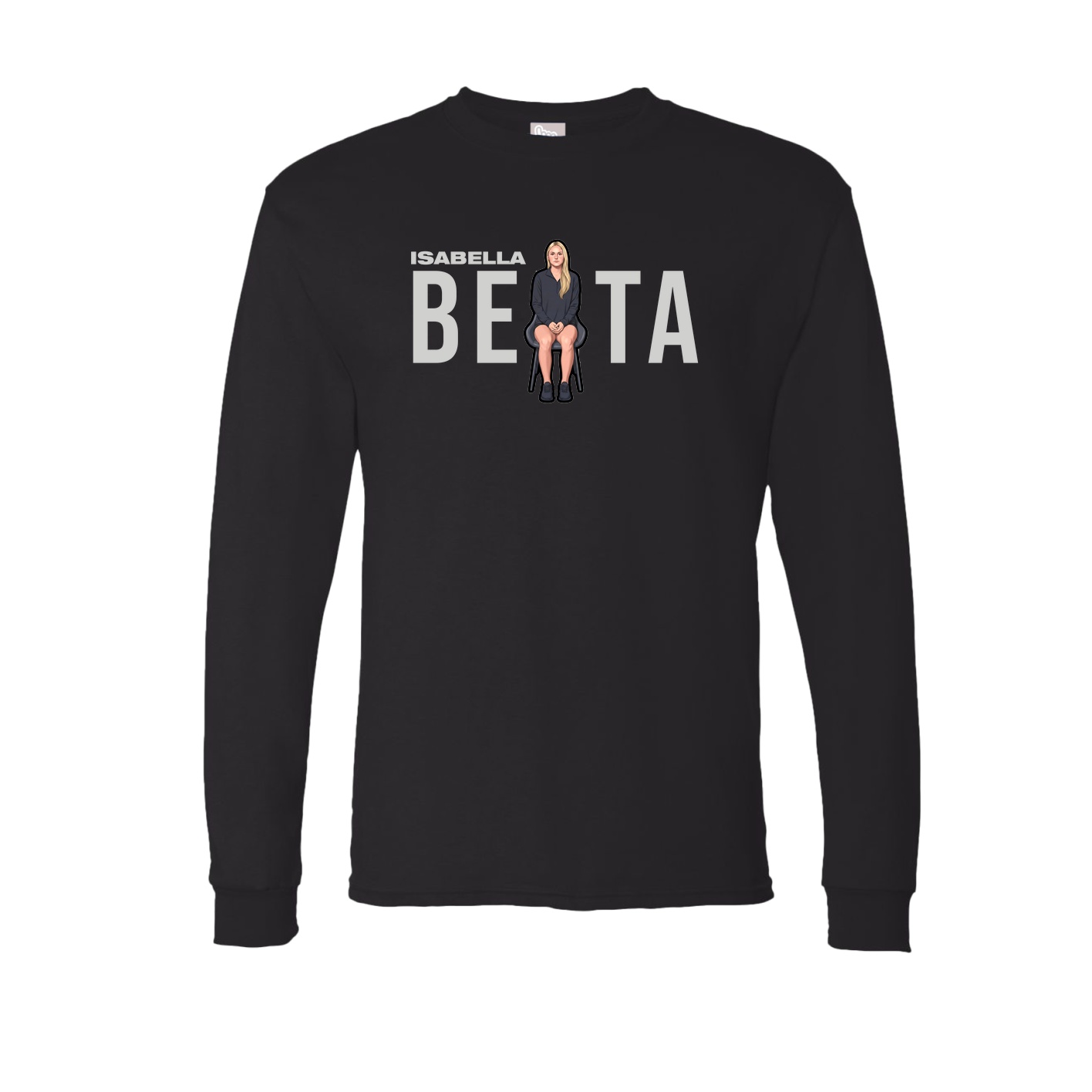 Long Sleeve Tee — Player Name in Black