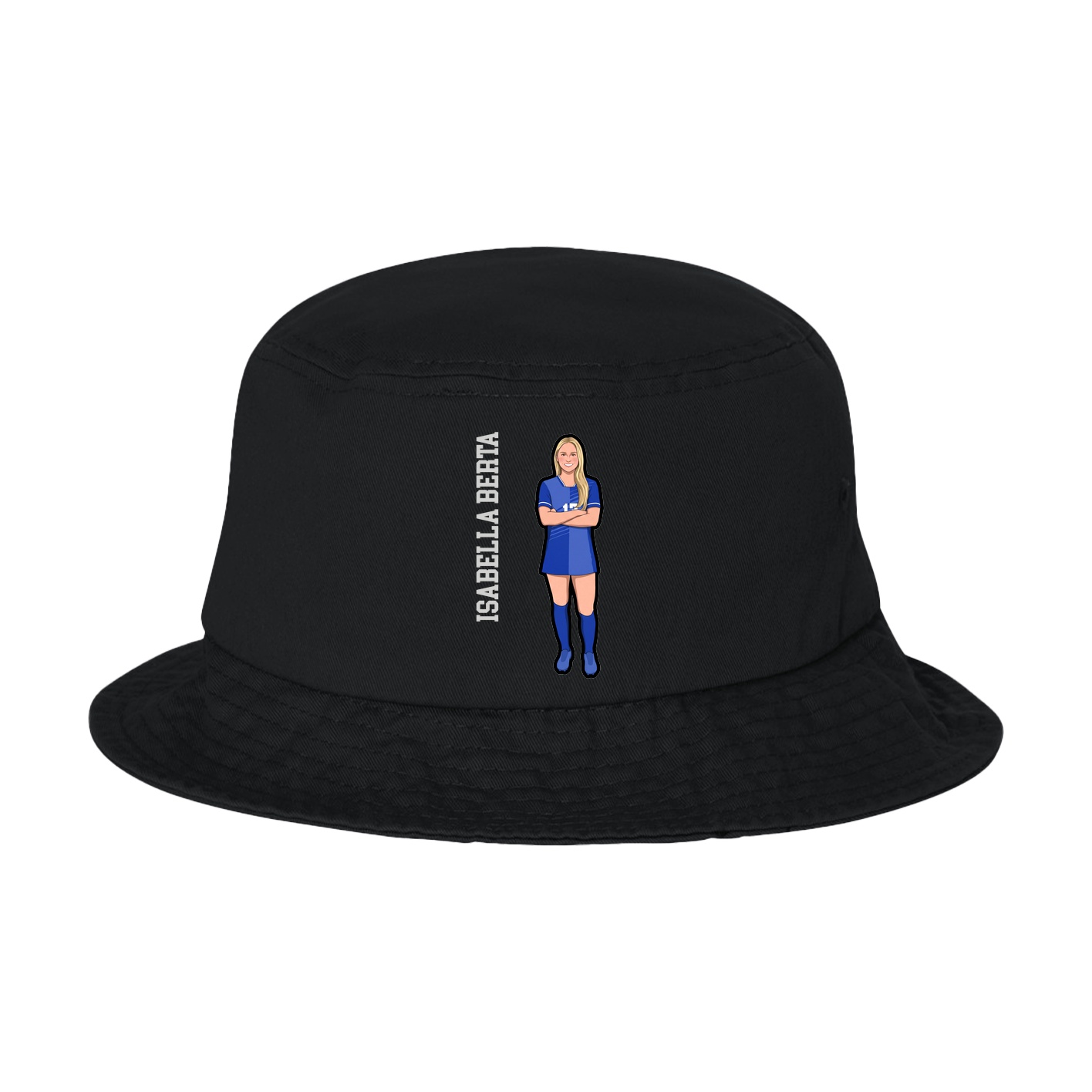 Bucket Cap — Name Vertical in Black
