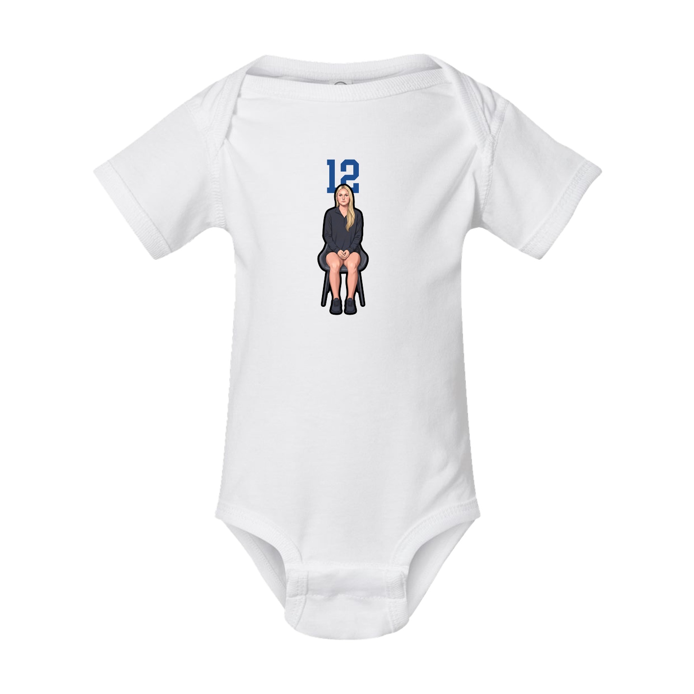 Baby Onesie — Number Top in White