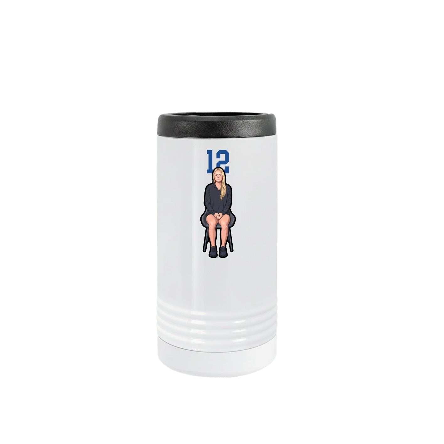 Slim Beverage Holder — Number Top in White