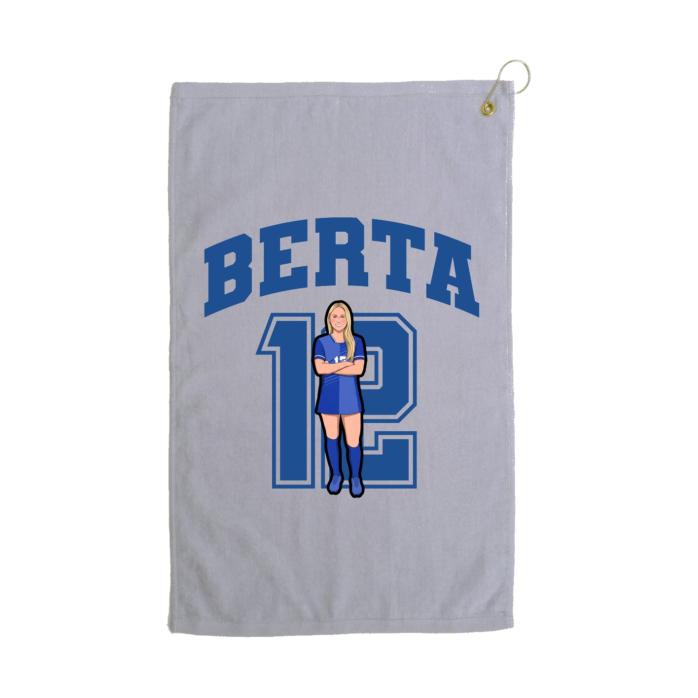 Golf Towel — Number in Grey