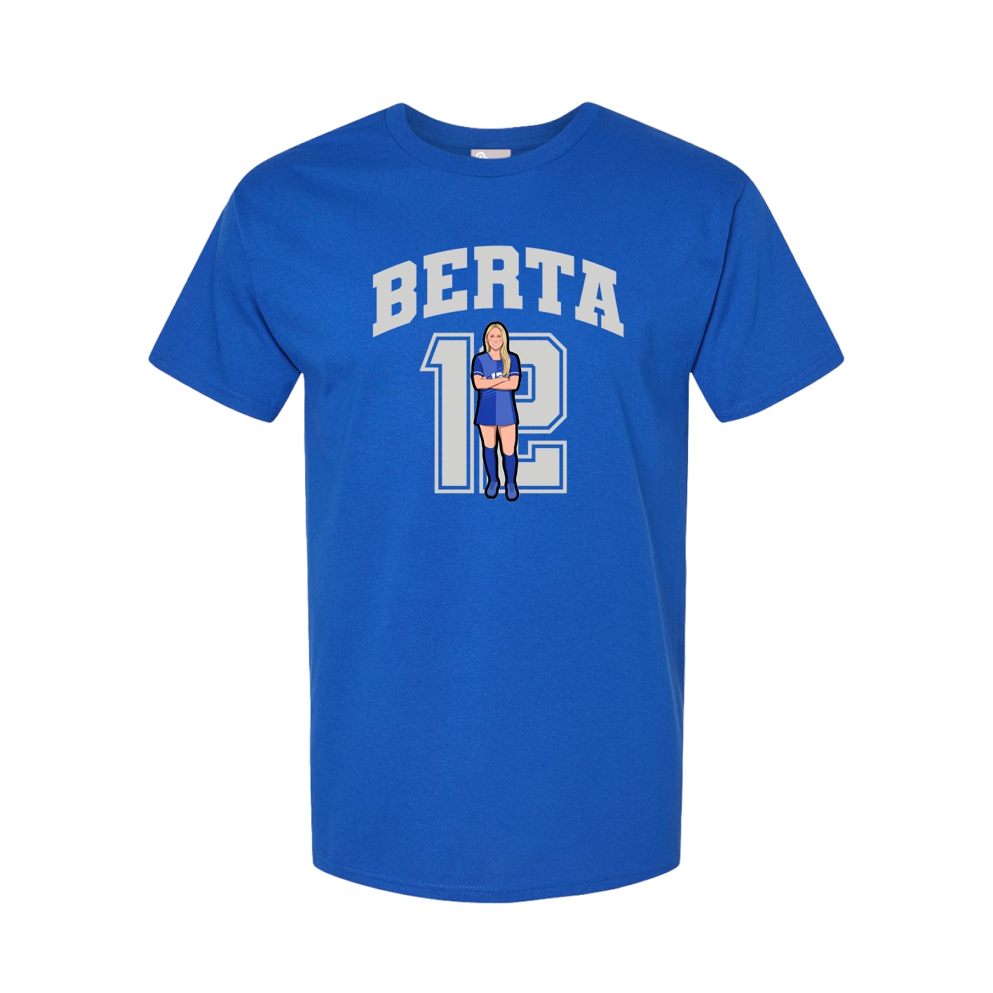 Youth Tee — Number in Royal