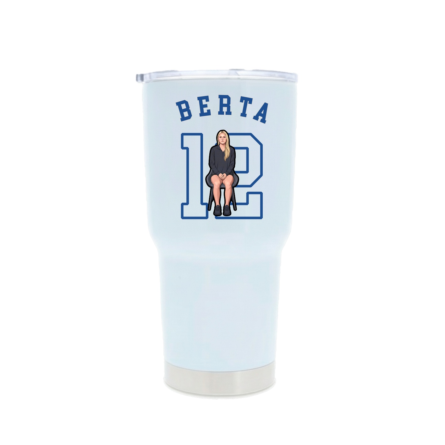 30oz Stainless Steel Tumbler — Shirsey Arch in White