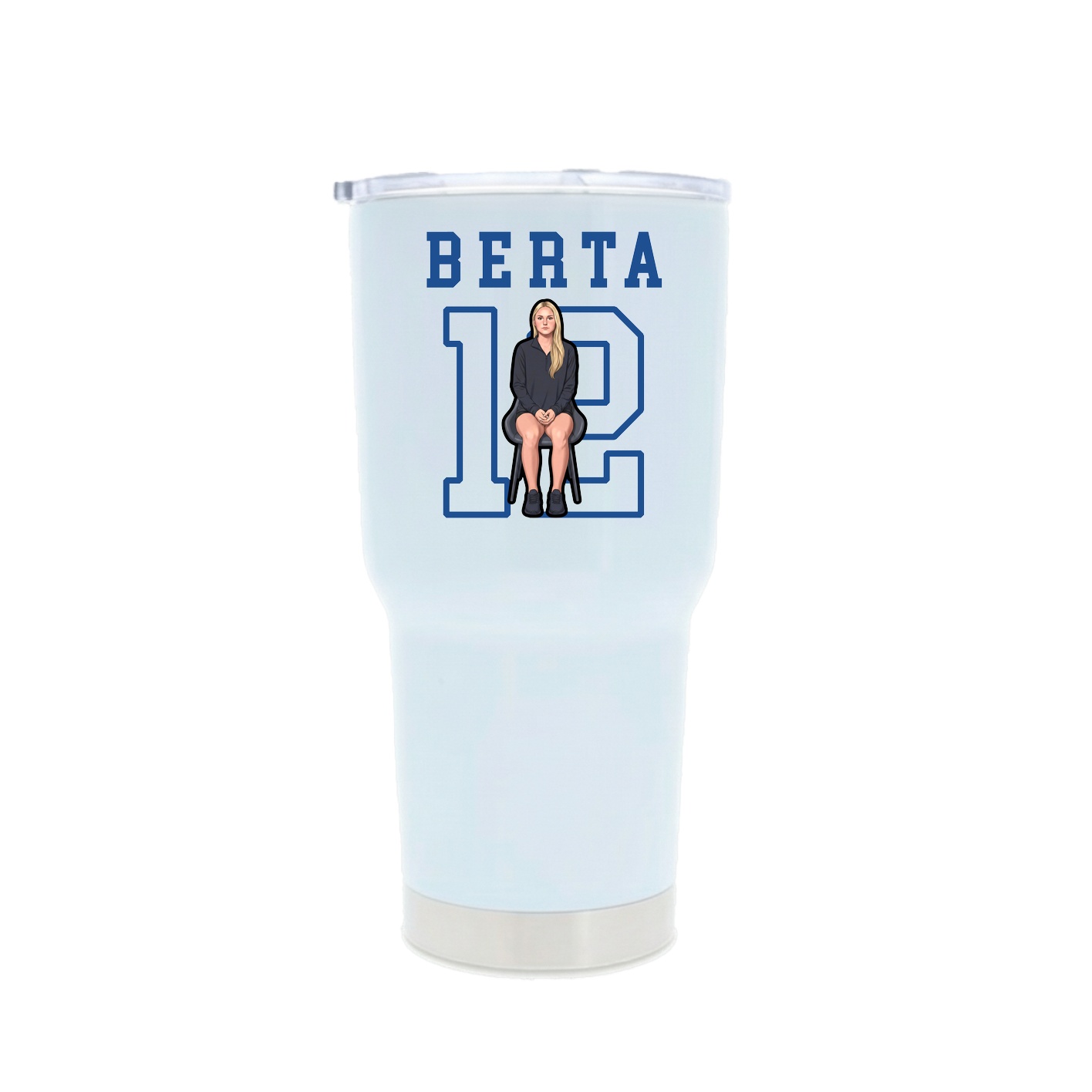 30oz Stainless Steel Tumbler — Shirsey in White